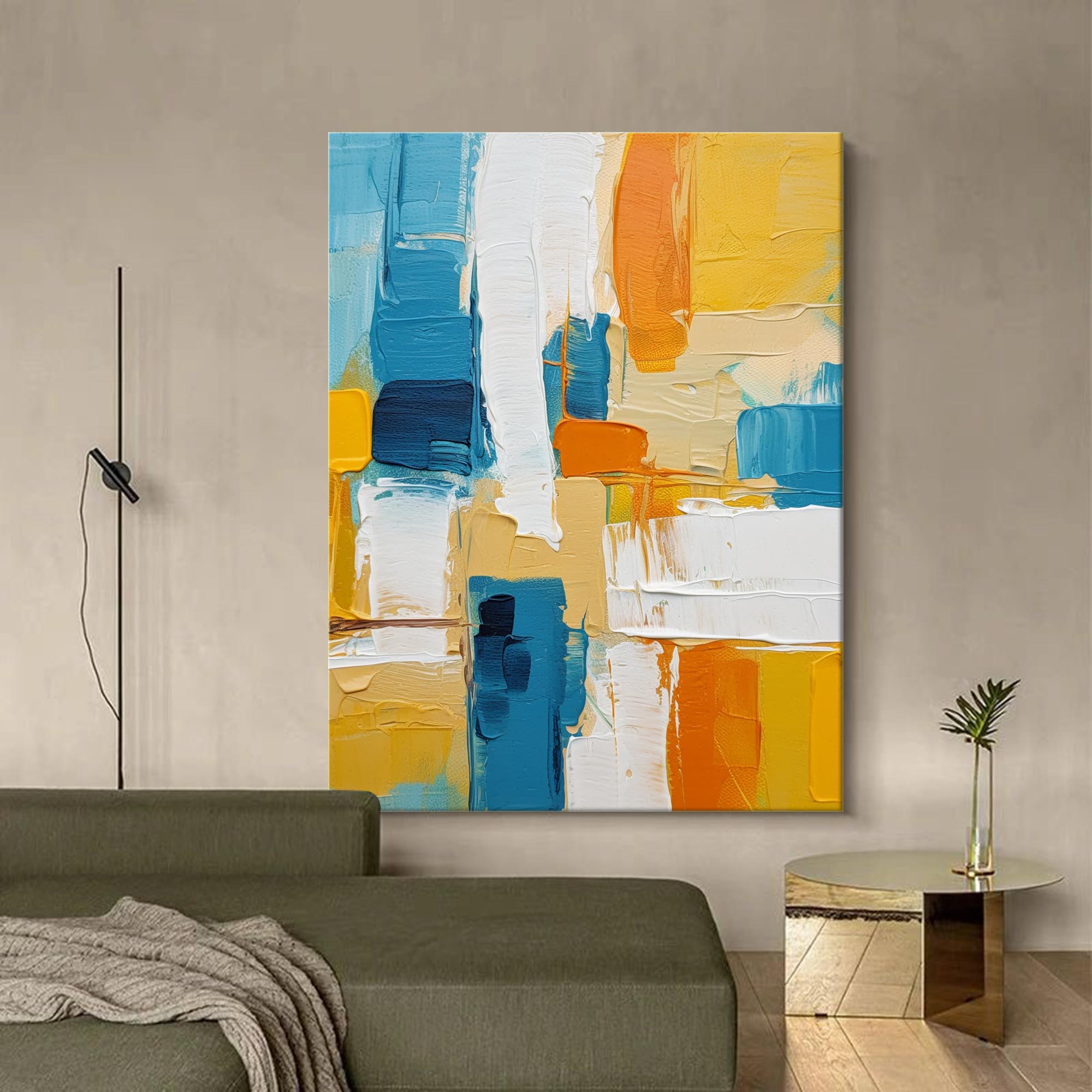 Wallart Geometric Harmony in Cool Tones