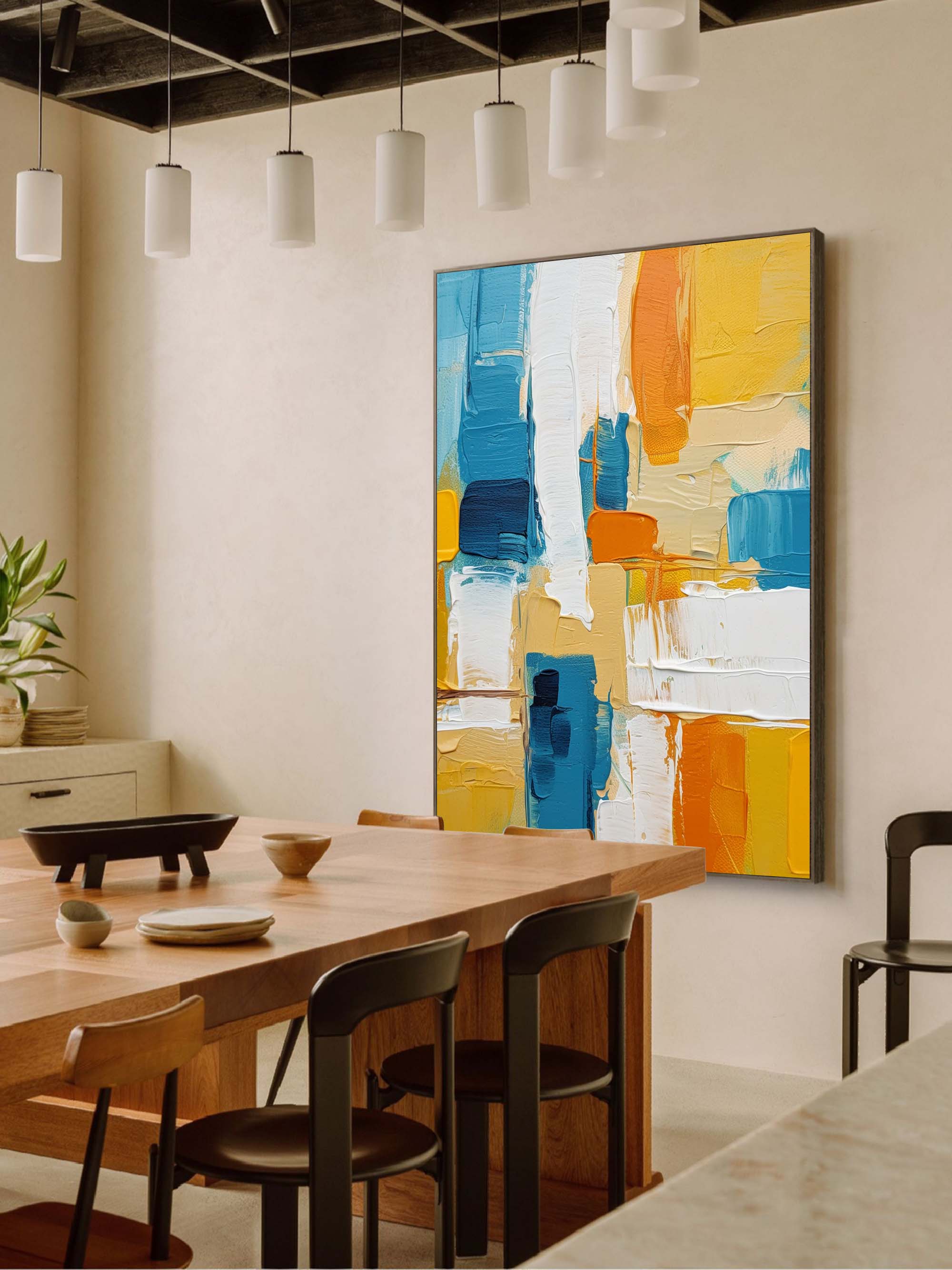 Wallart Geometric Harmony in Cool Tones