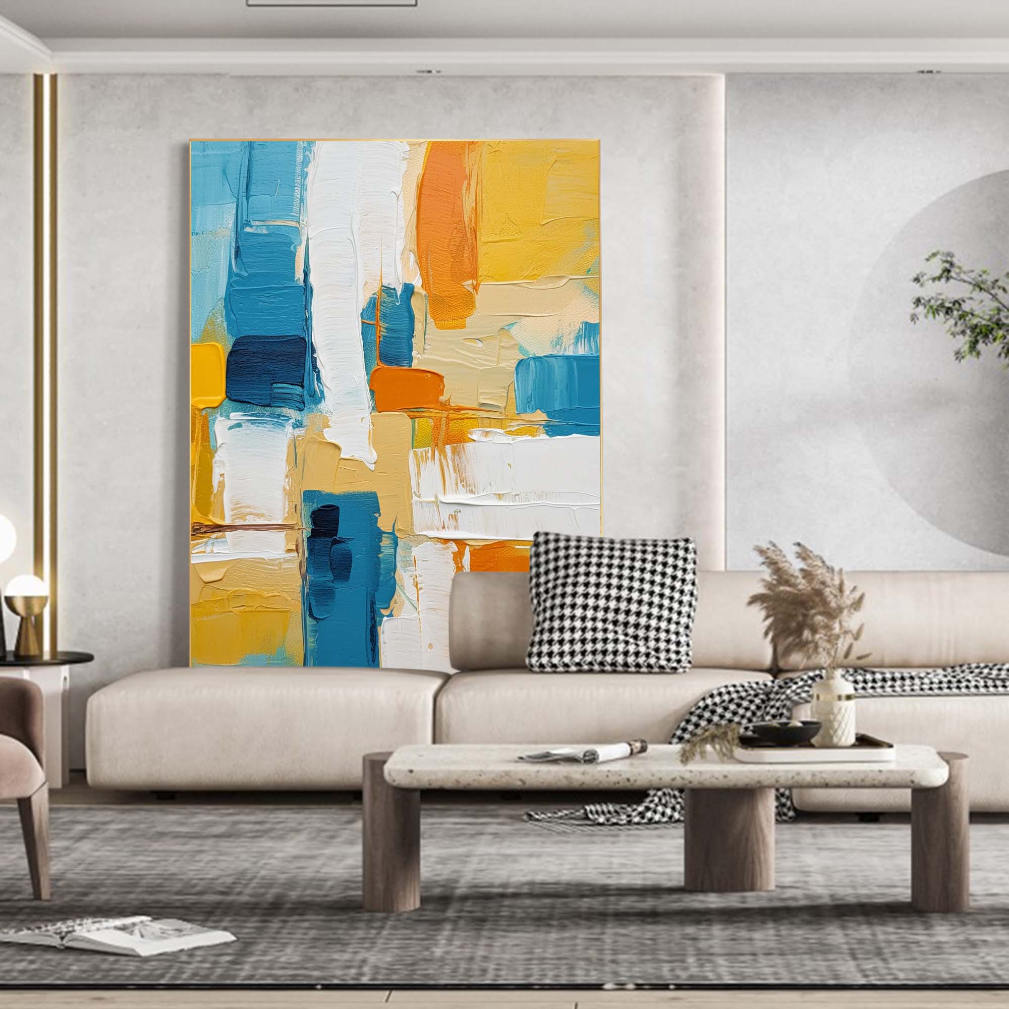 Wallart Geometric Harmony in Cool Tones