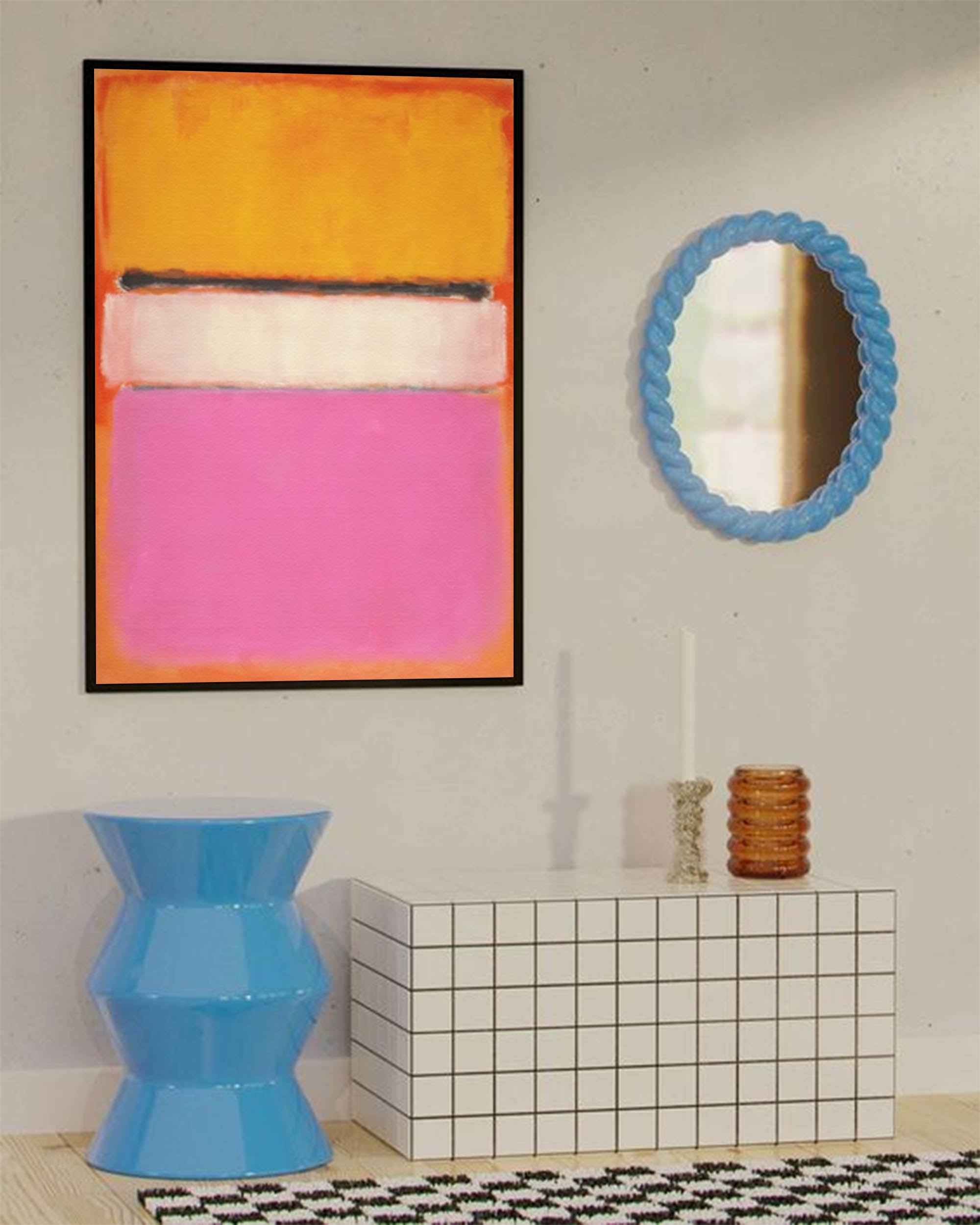 Wallart Vibrant Blocks: Bold Abstract Harmony