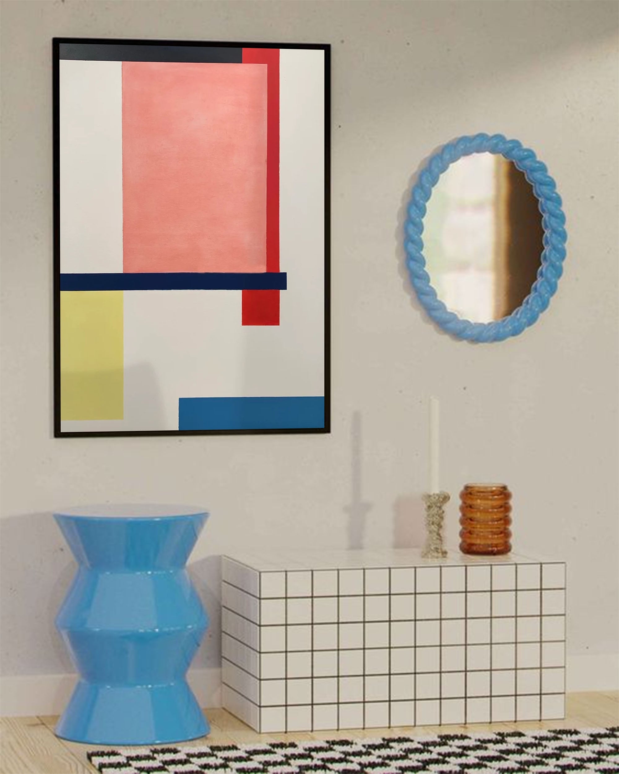 Wallart Minimalist Geometry: Bold Color Blocks