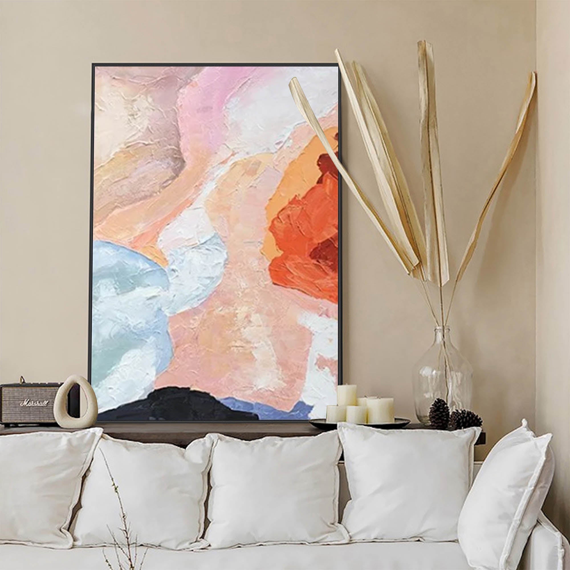 Wallart Fluid Expression: Pastel Abstract Waves