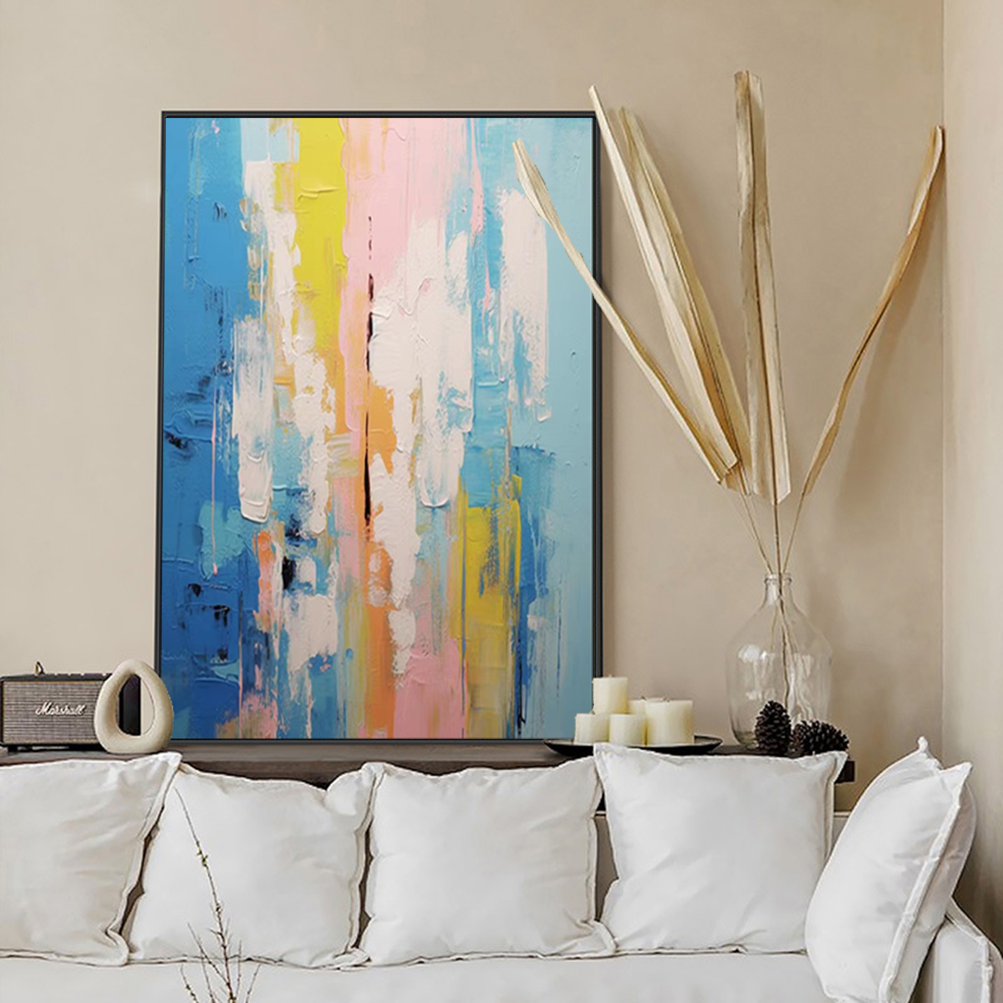 Wallart Flowing Hues: Abstract Color Harmony