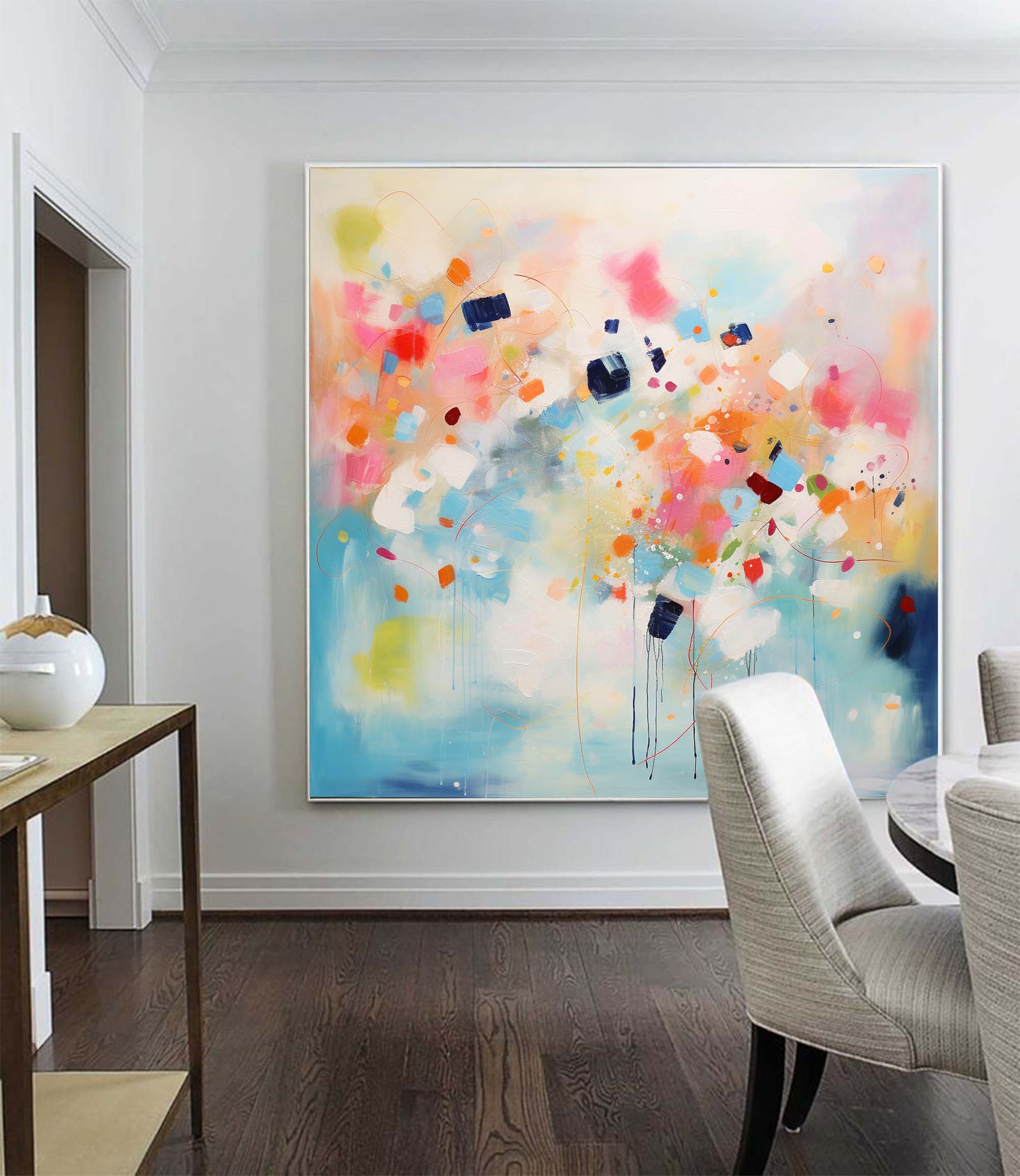 Wallart Playful Abstract Color Burst Art