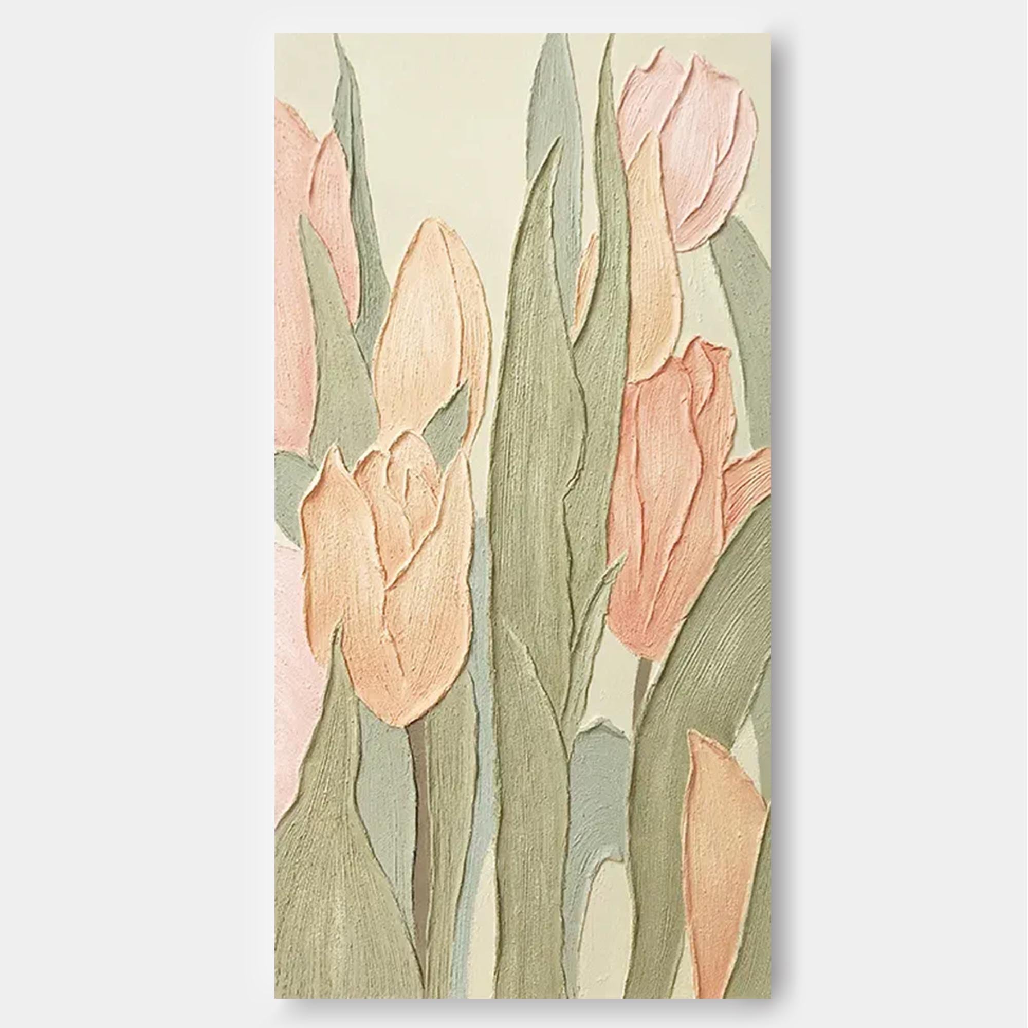 Wallart Elegant Floral Textured Canvas Art