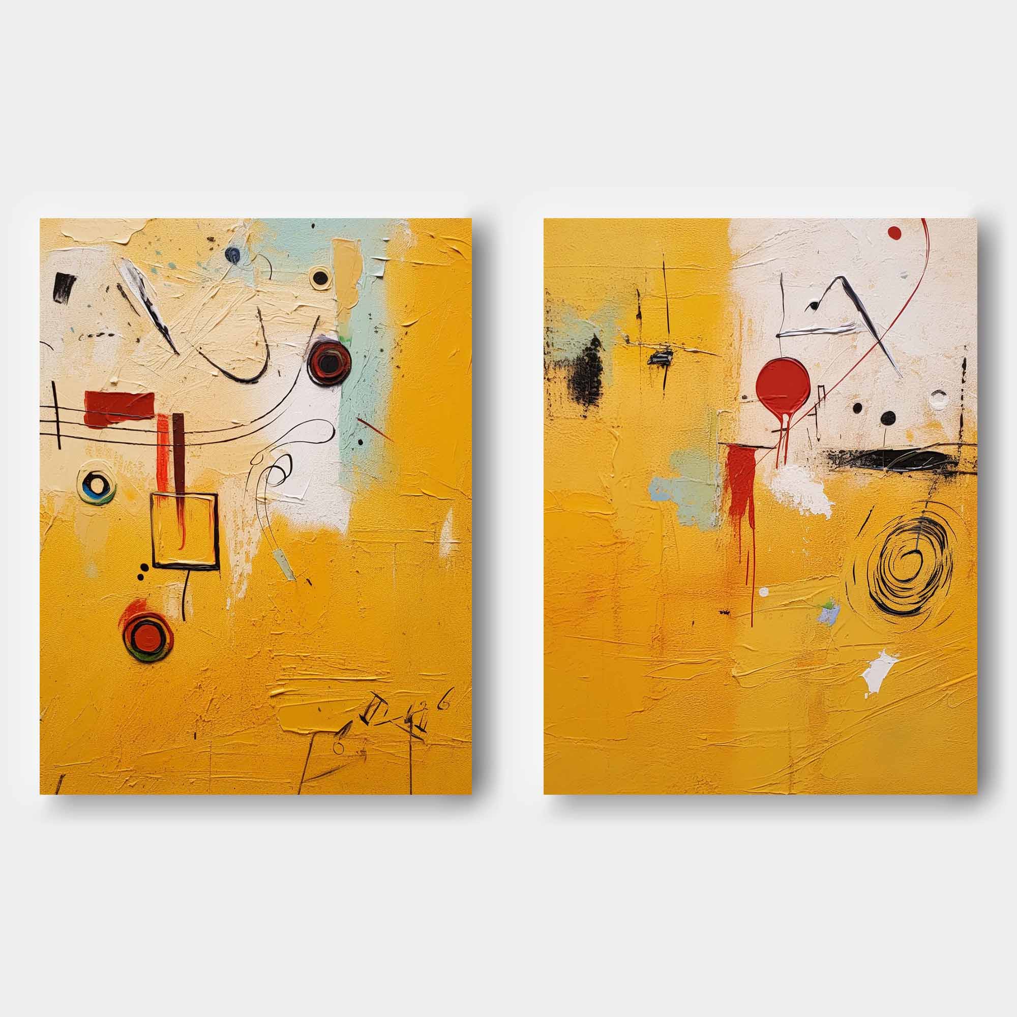 Wallart Vibrant Geometric Abstract Art
