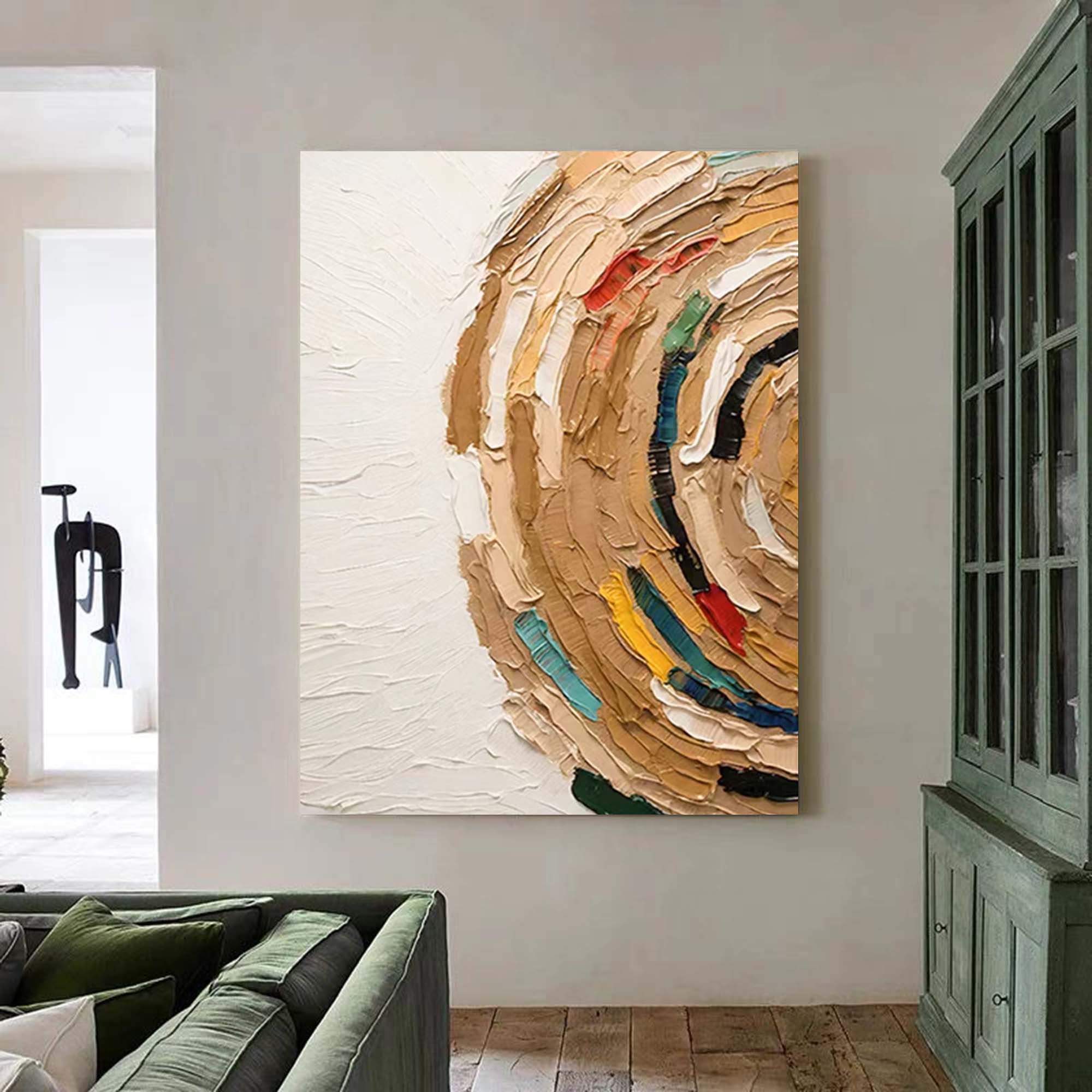 Wallart Whirling Texture Abstract Canvas