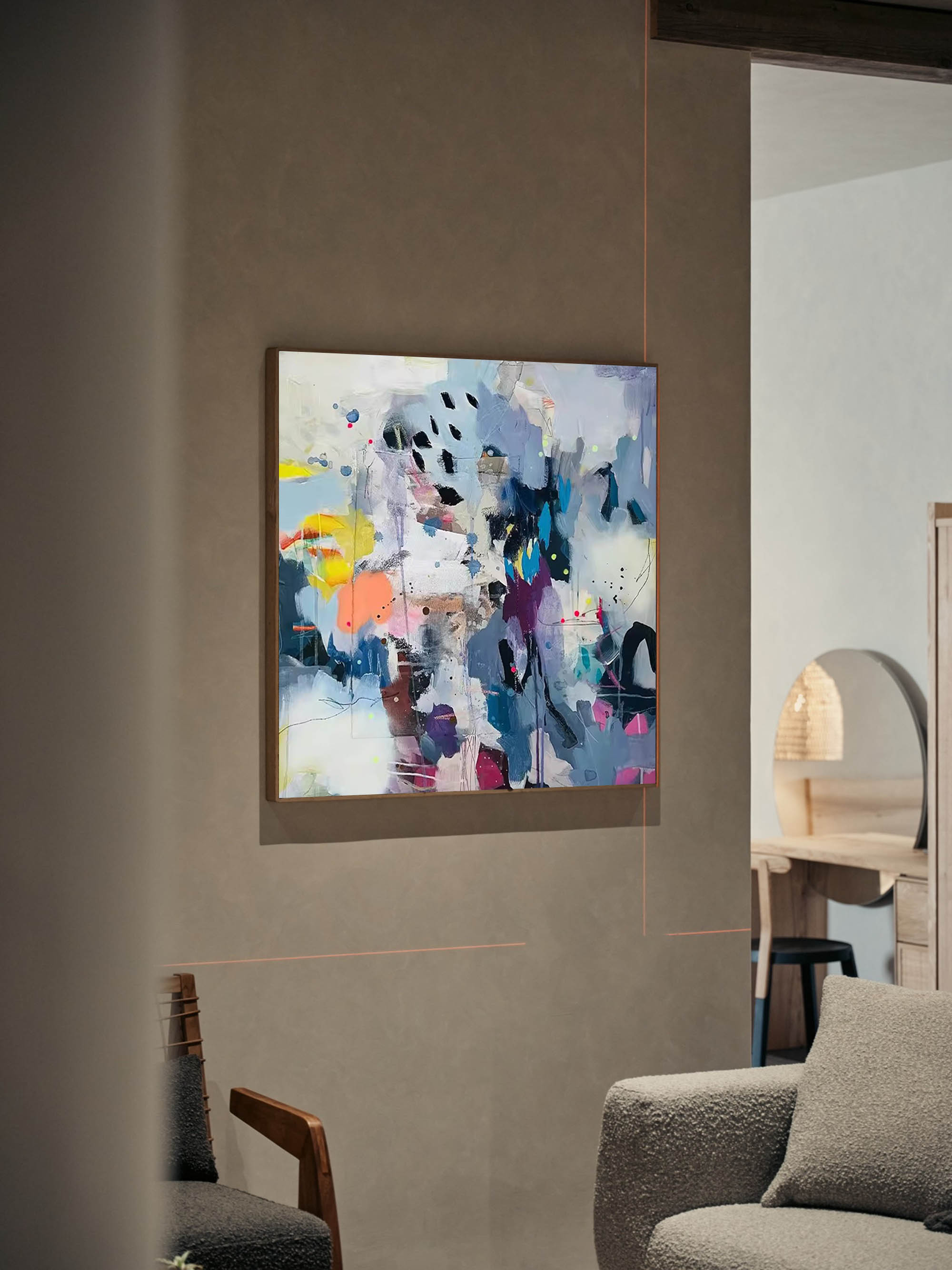 Wallart Dreamy Abstract Colorful Art