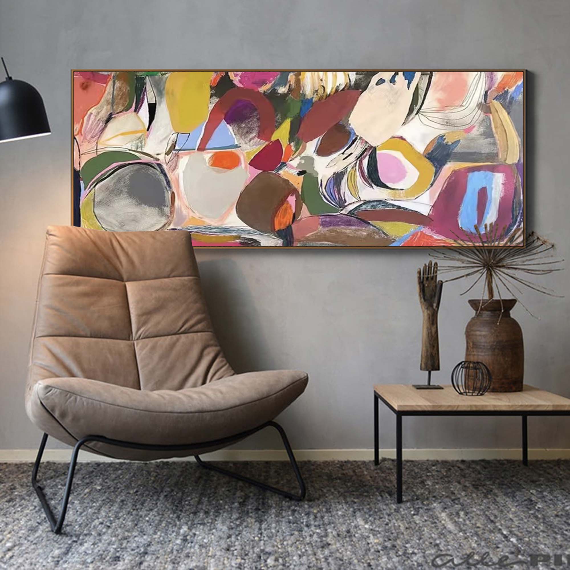 Wallart Dynamic Multicolor Abstract Art