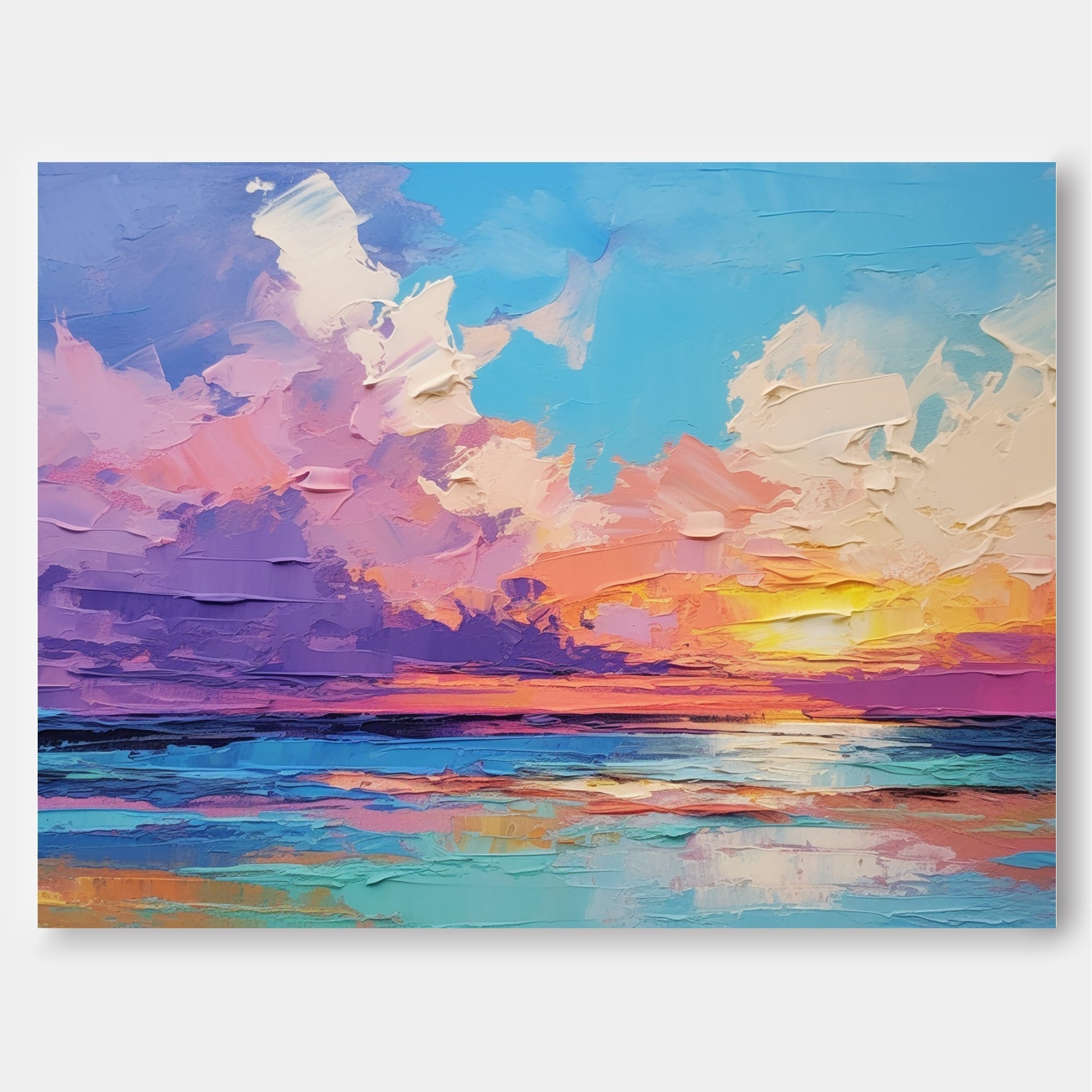 Wallart Radiant Sunset Over Tranquil Sea