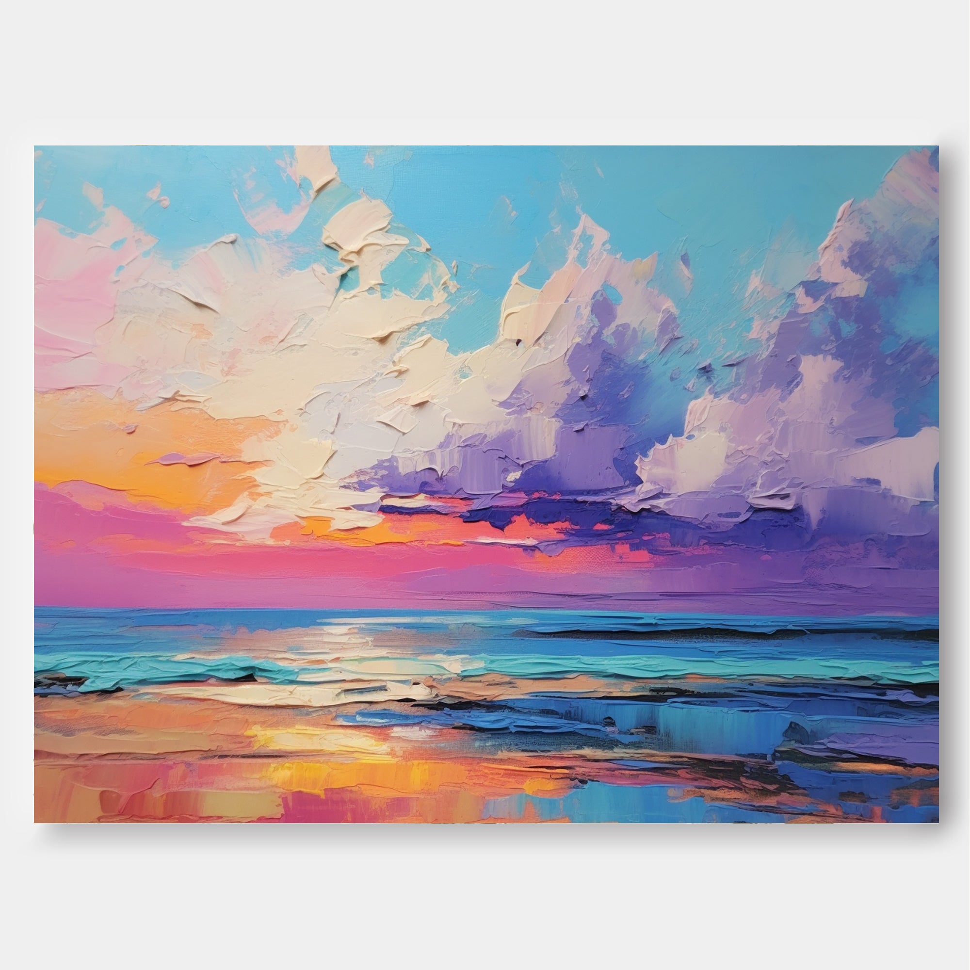 Wallart Vibrant Sunset with Reflections