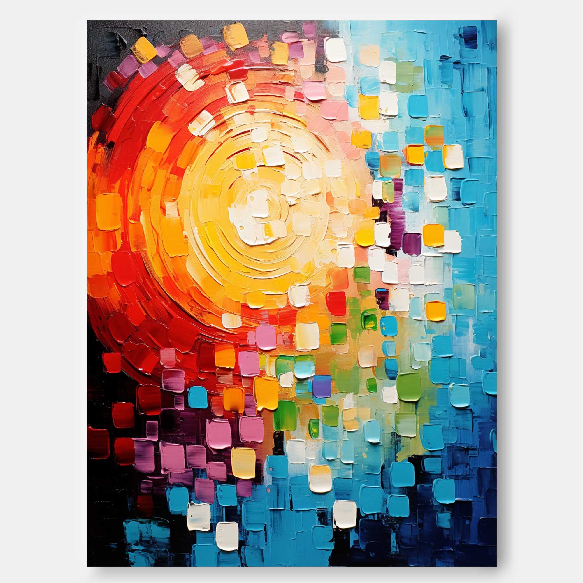 Wallart Radiant Spiral Abstract Canvas