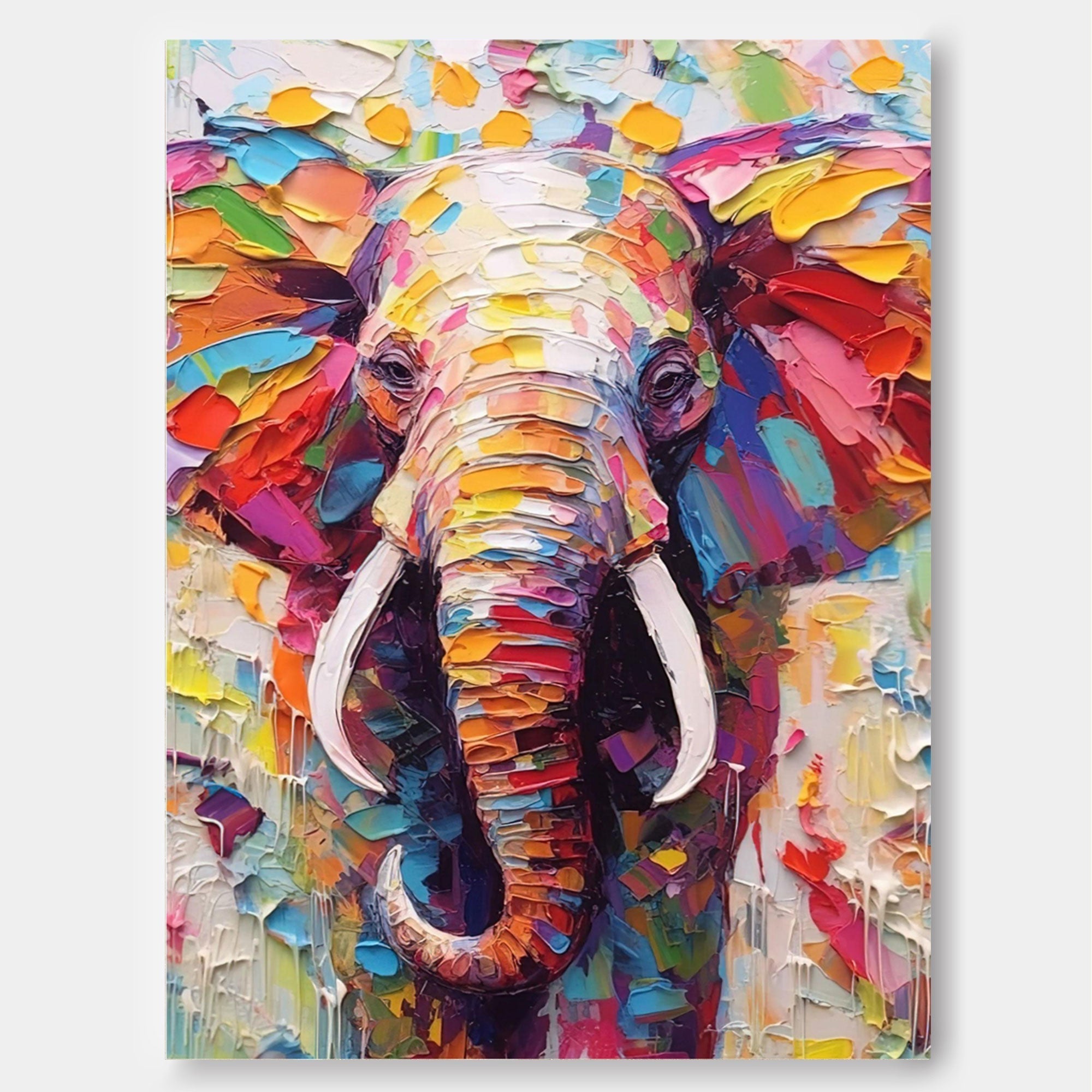 Wallart Colorful Majestic Elephant Art