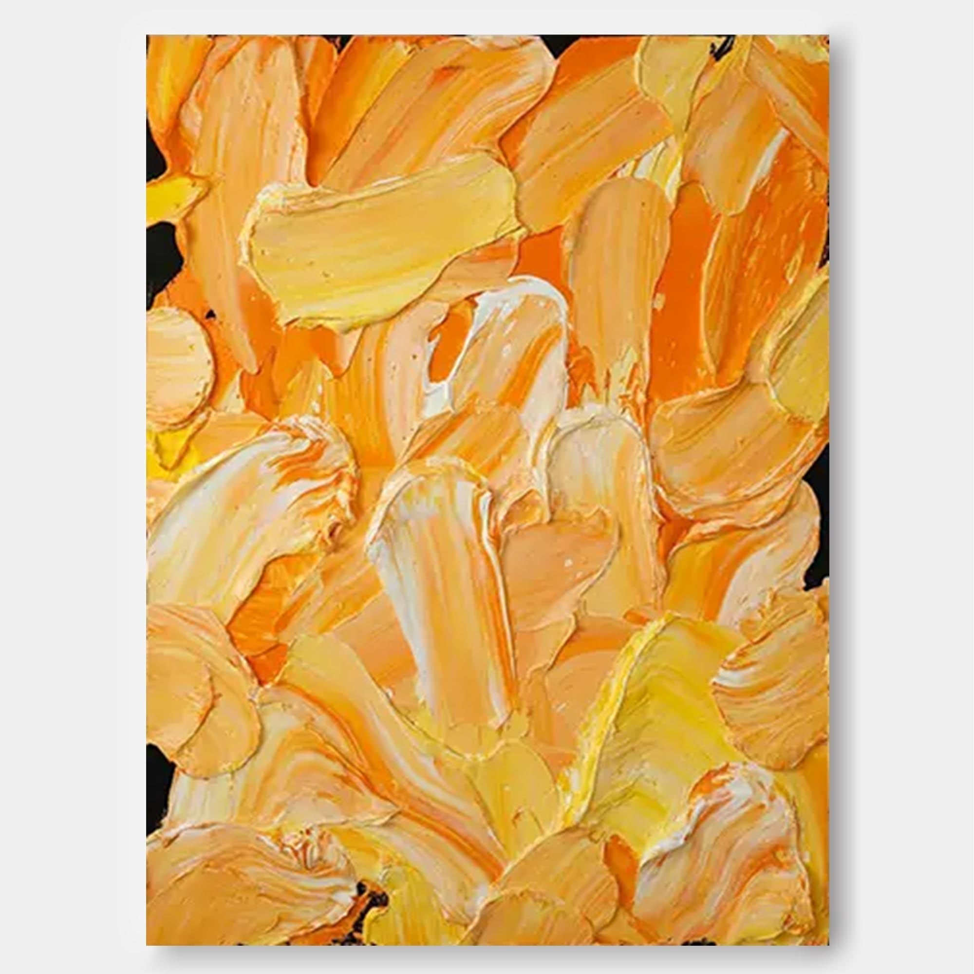Wallart Bold Orange Abstract Palette Art