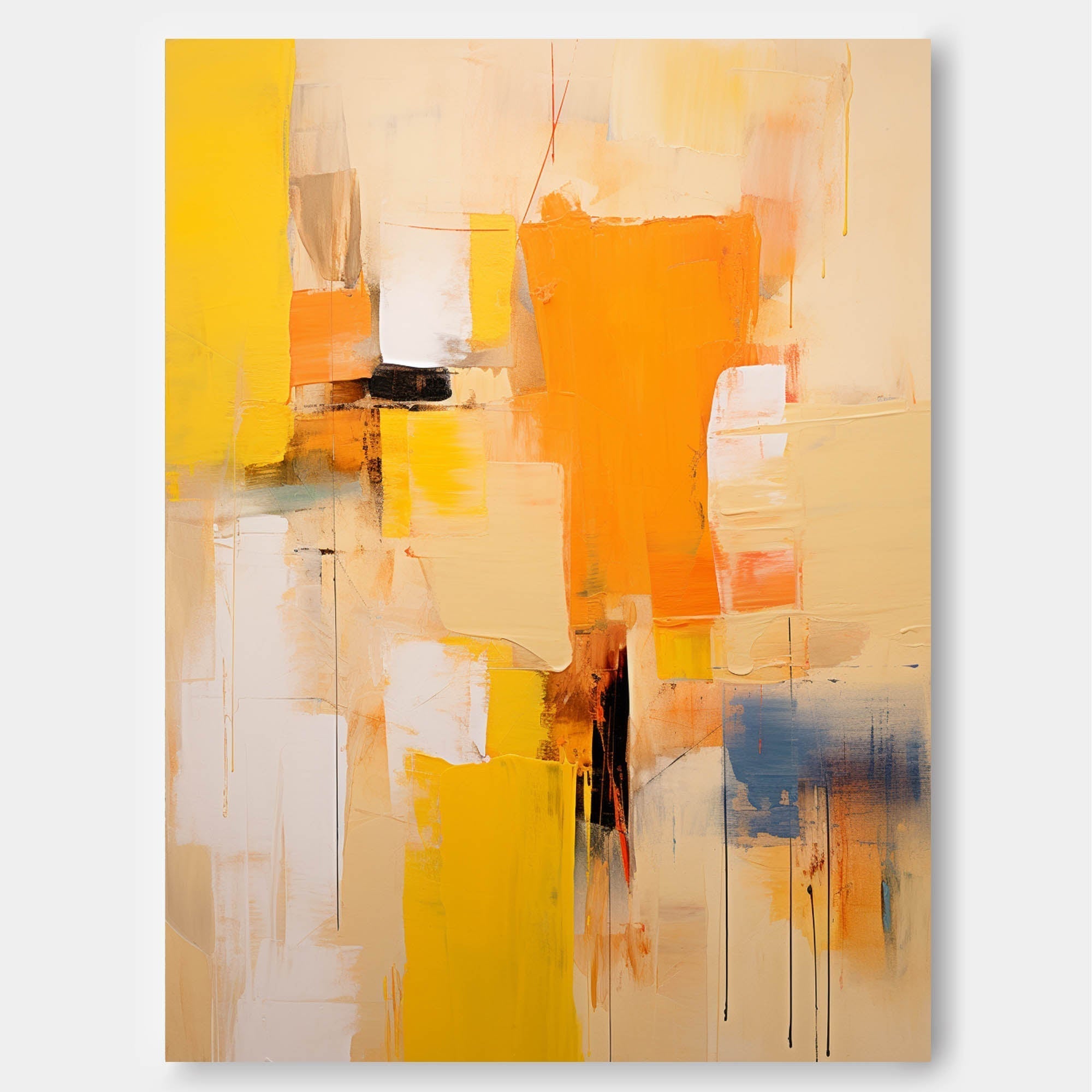 Wallart Sunset Abstract in Orange and Yellow