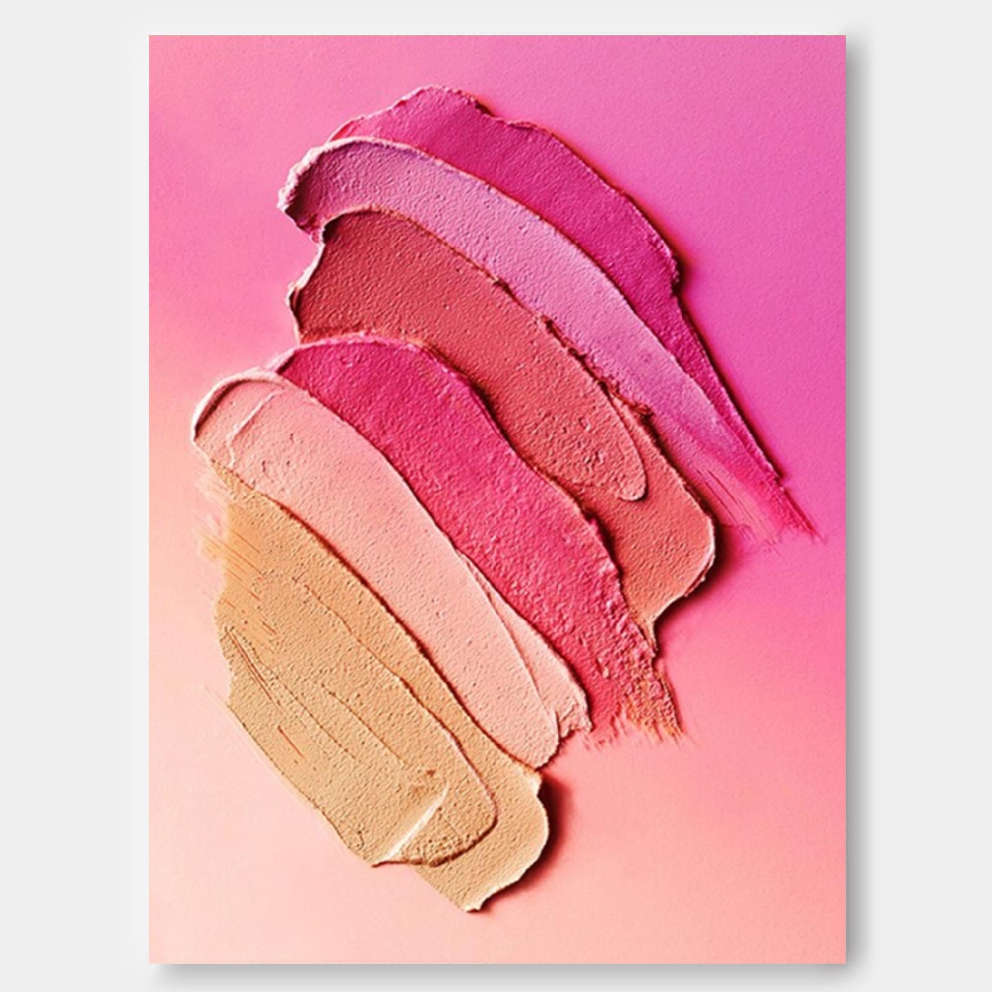 Wallart Textured Pink Gradient Canvas Art