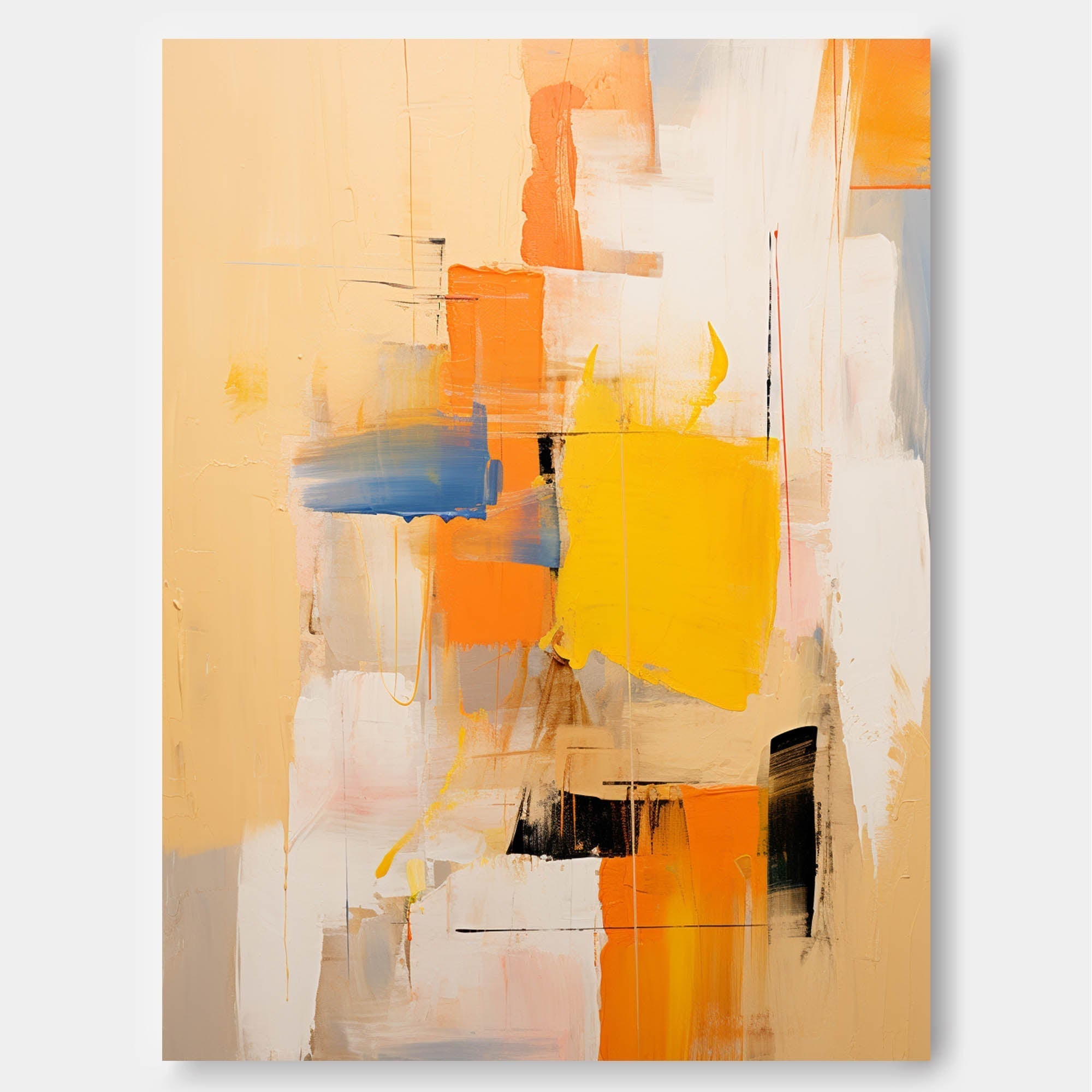 Wallart Golden Breeze in Abstract Layers