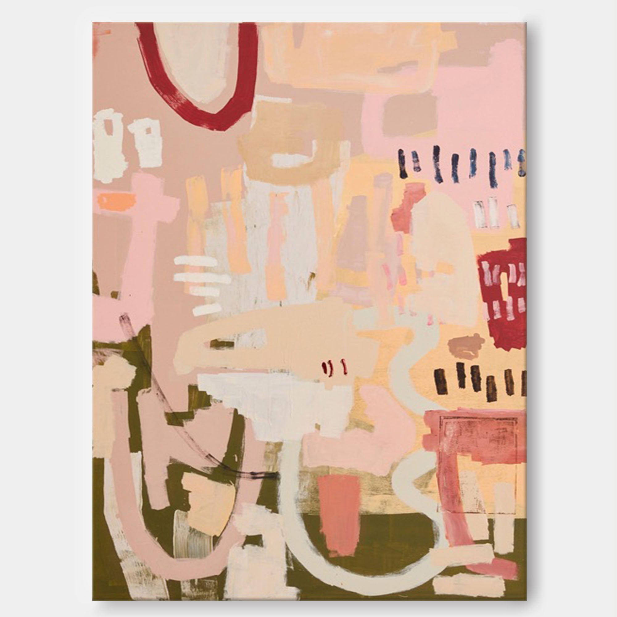 Wallart Muted Tones Abstract Geometric Canvas Art