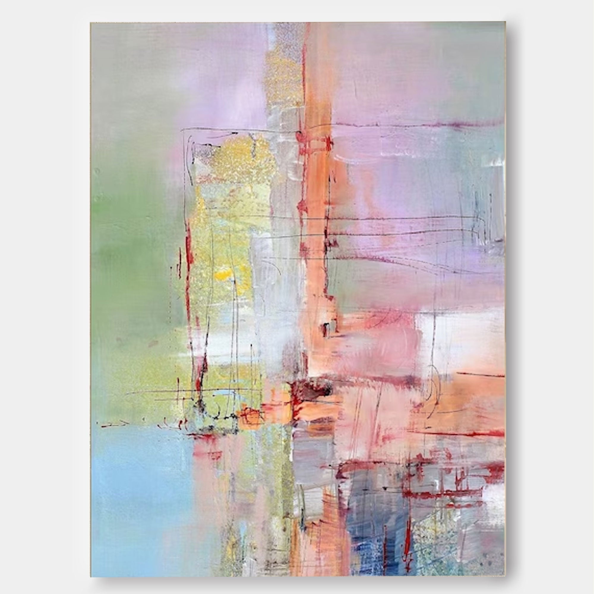 Wallart Pastel Abstract Textured Painting