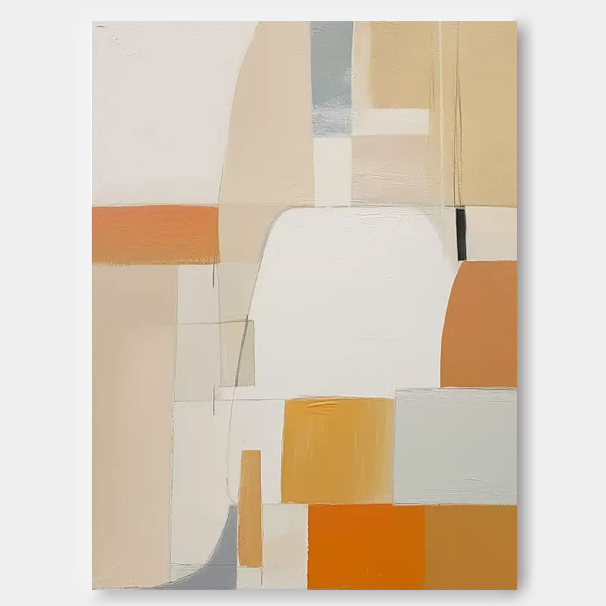 Wallart Modern Geometric Abstract in Warm Tones