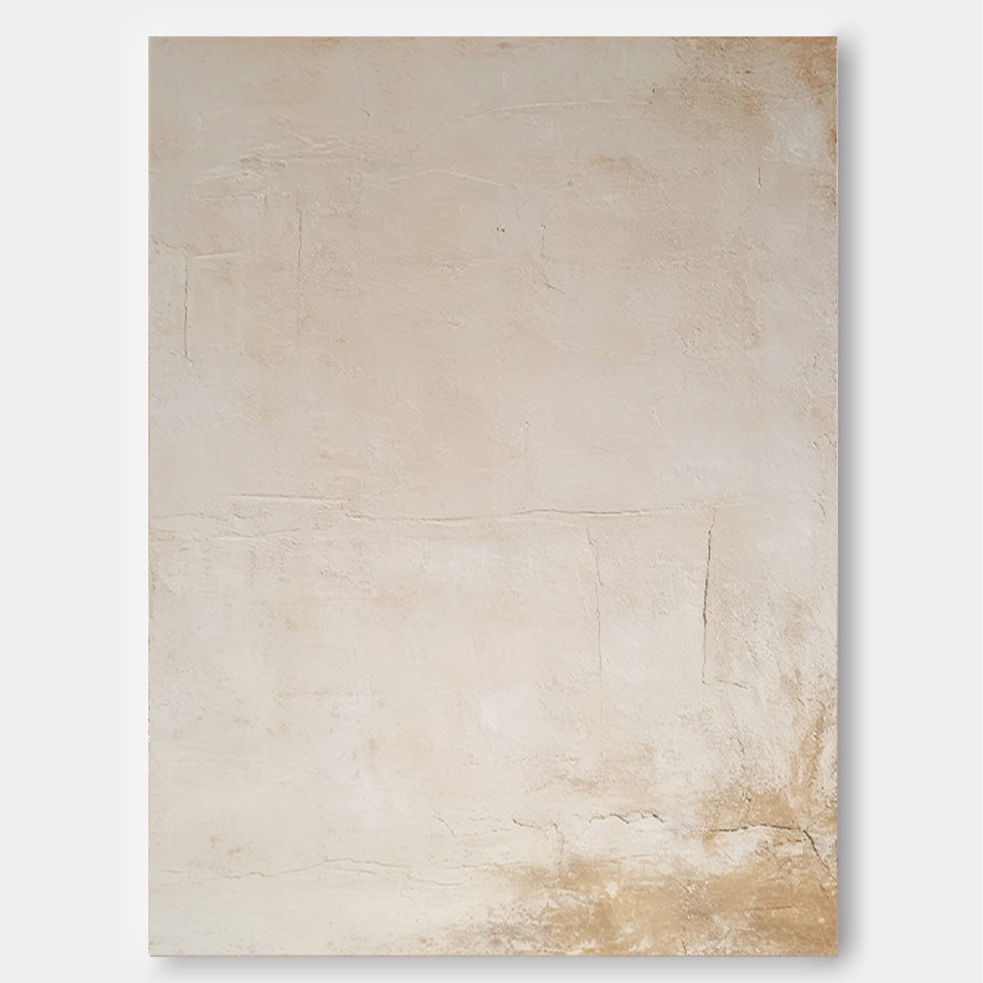 Wallart Subtle Beige Textured Abstract Art