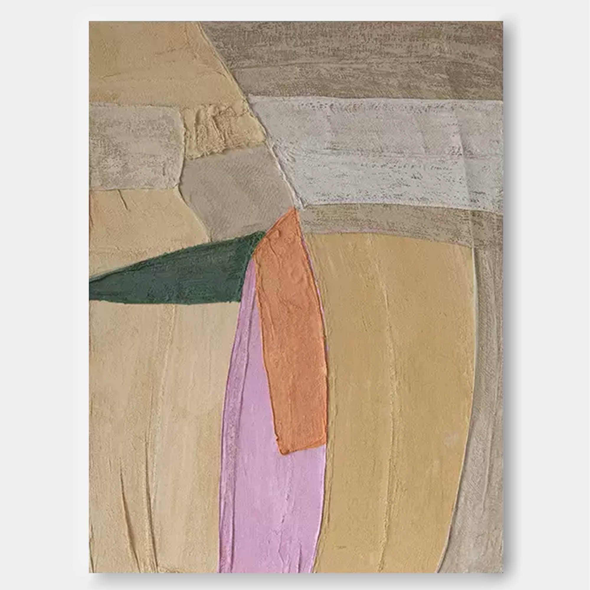 Wallart Earth-Toned Abstract Canvas Art