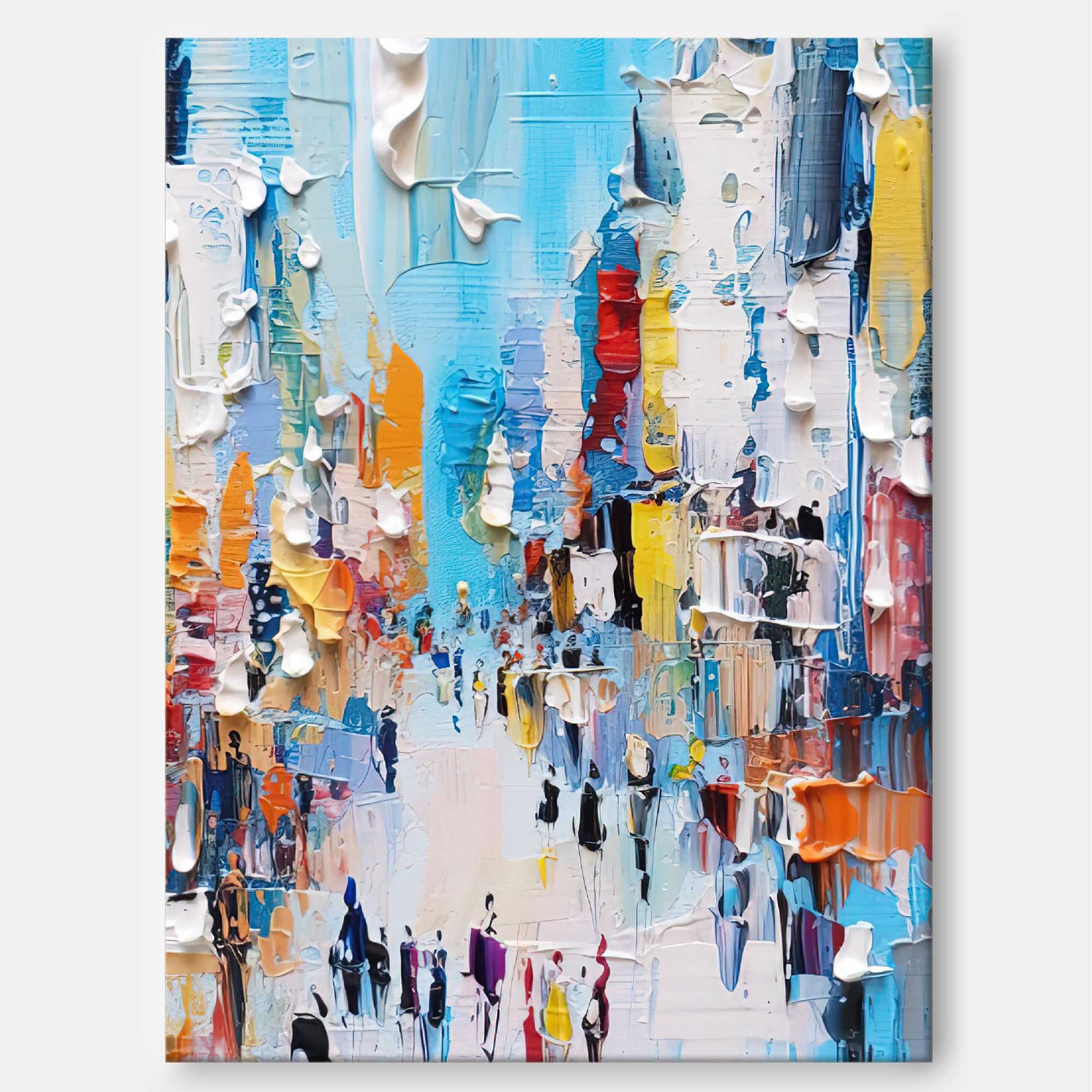 Wallart Abstract Light Cityscape Oil Painting