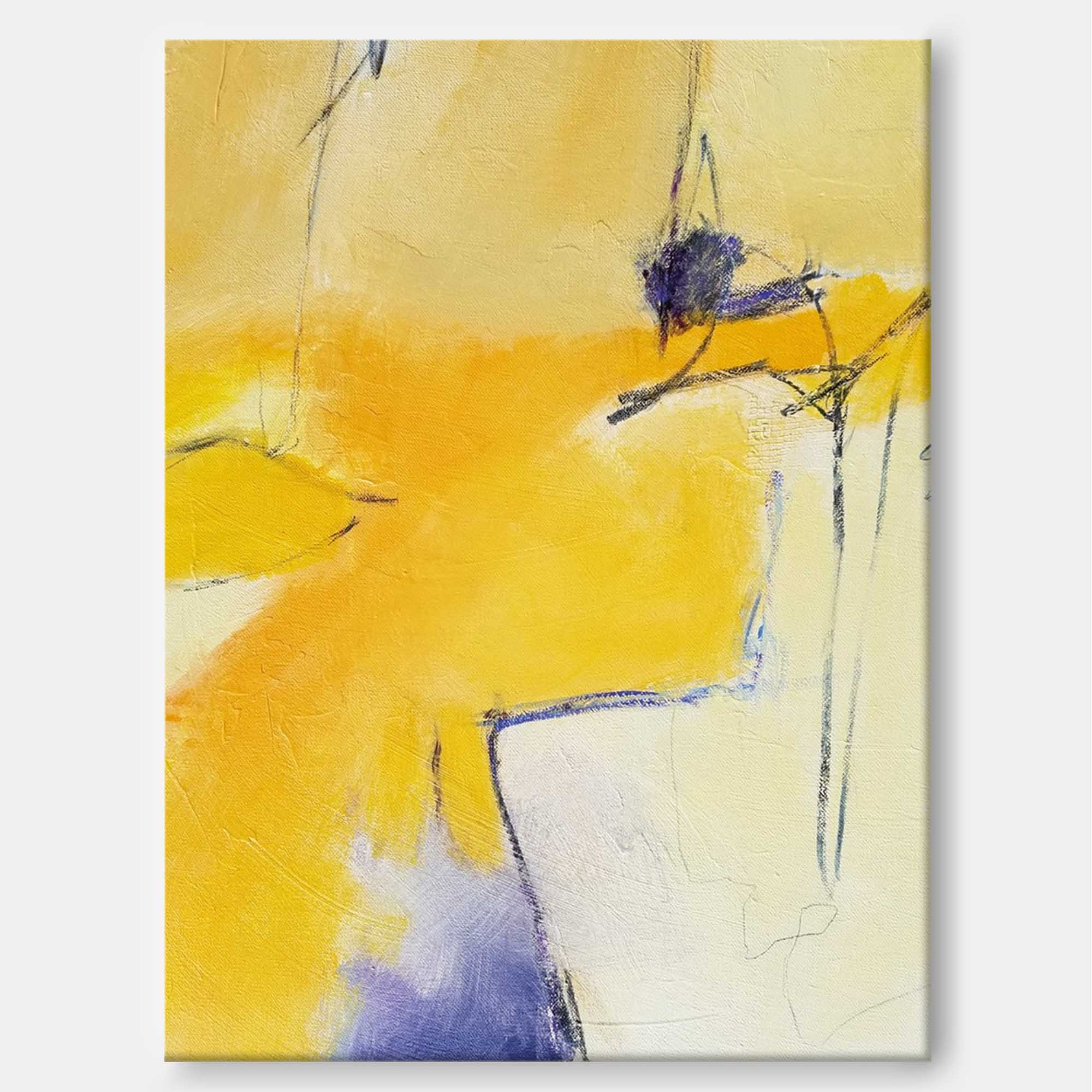 Wallart Golden Glow Abstract Canvas Art