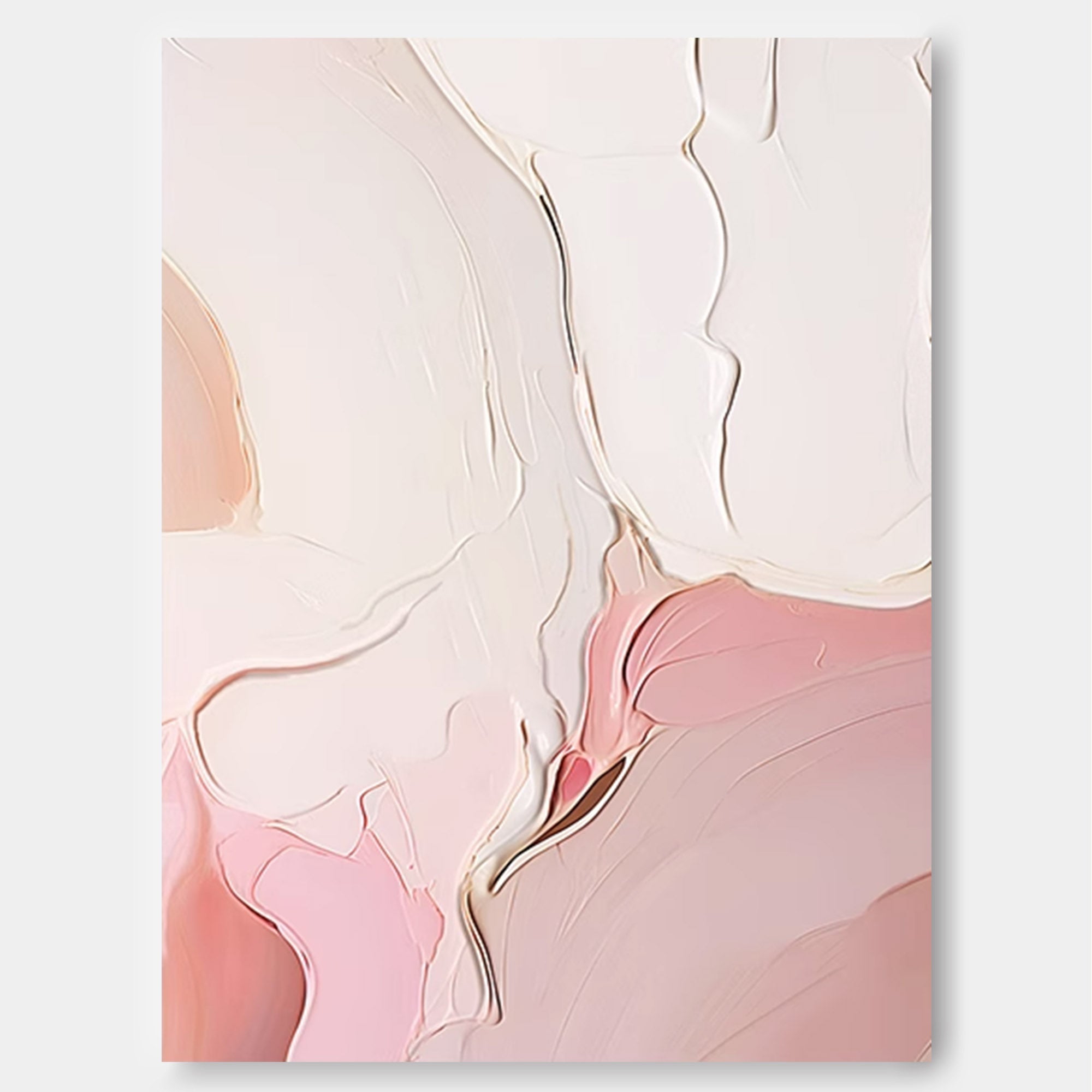 Wallart Soft Blush Textured Minimalist Art