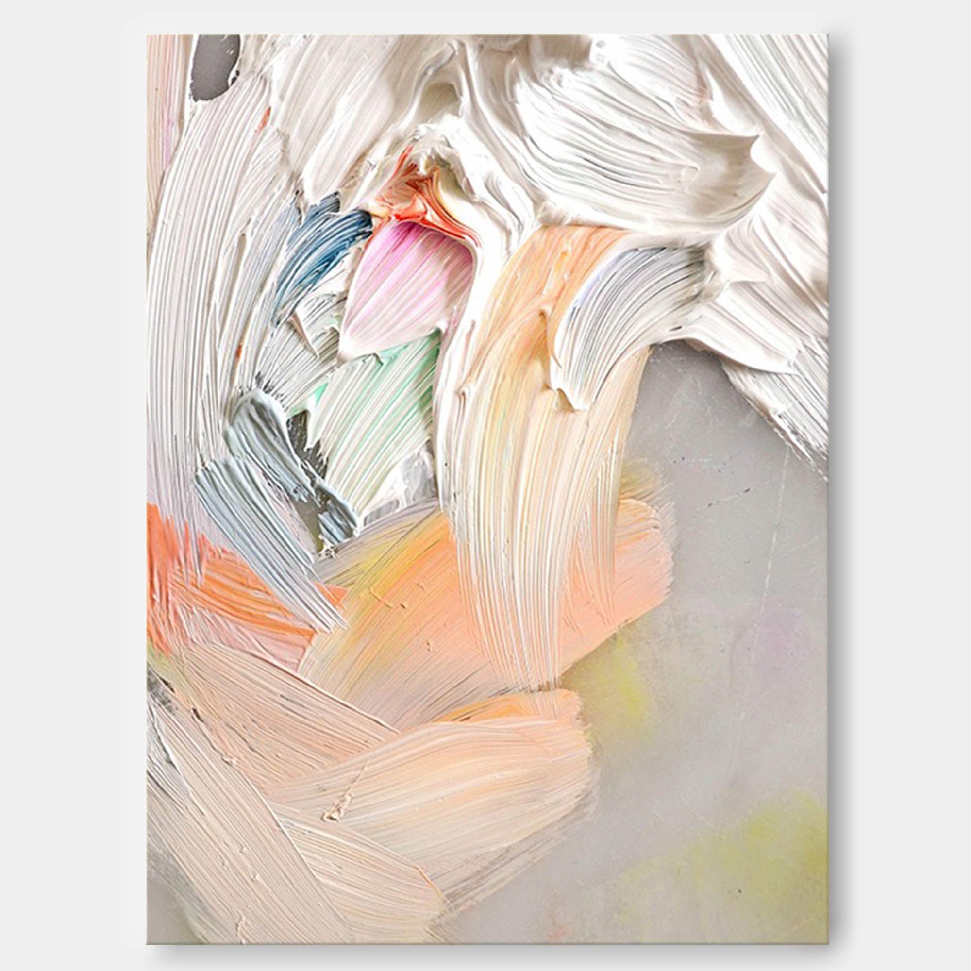 Wallart Textured Pastel Palette Knife Abstract Art