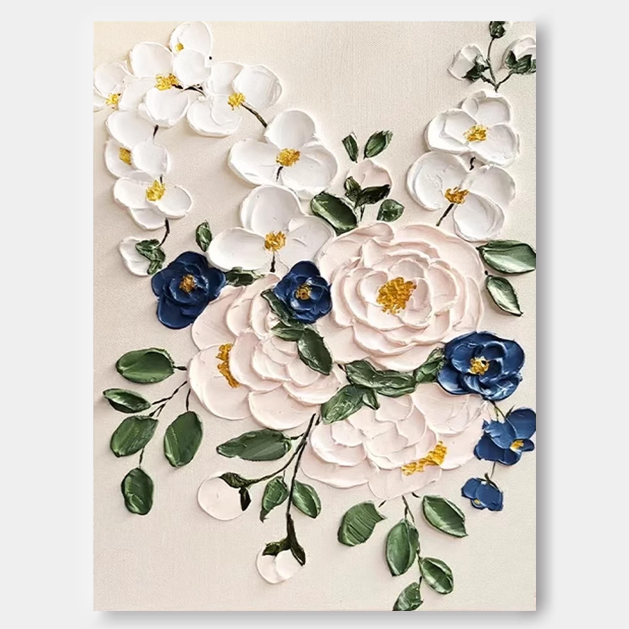 Wallart Elegant 3D Floral Canvas Art