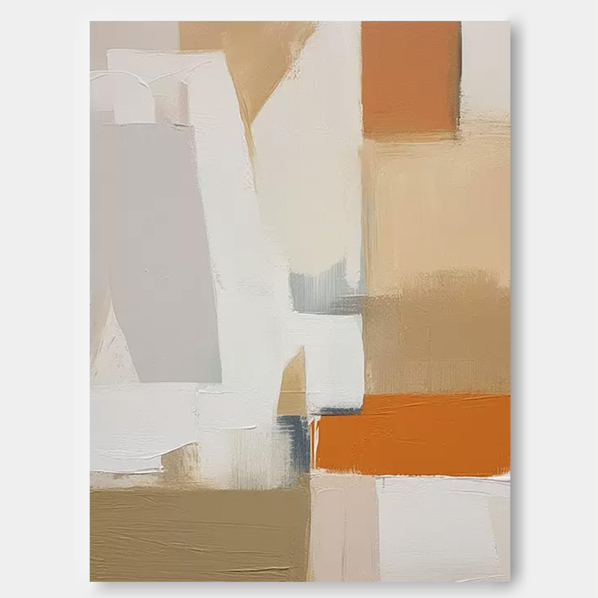 Wallart Neutral Tones Geometric Abstract Art