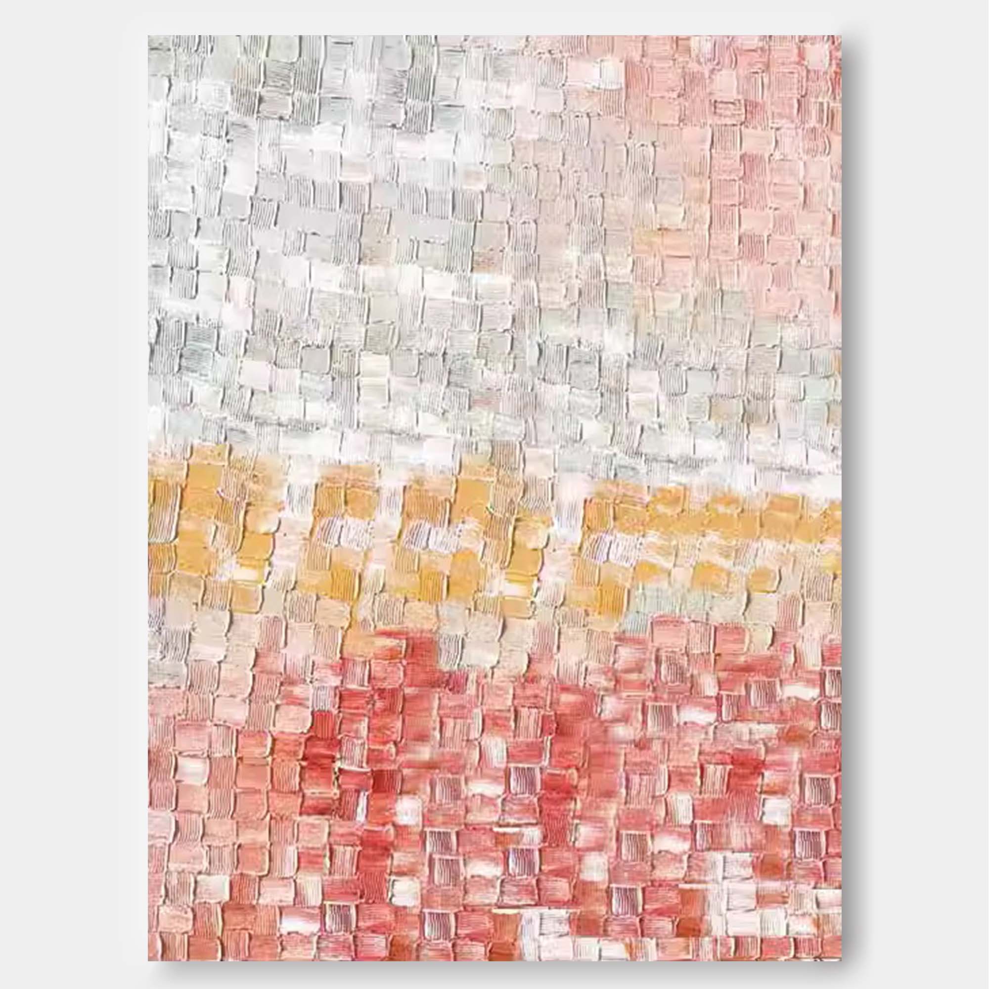 Wallart Sunset Glow Textured Abstract Art