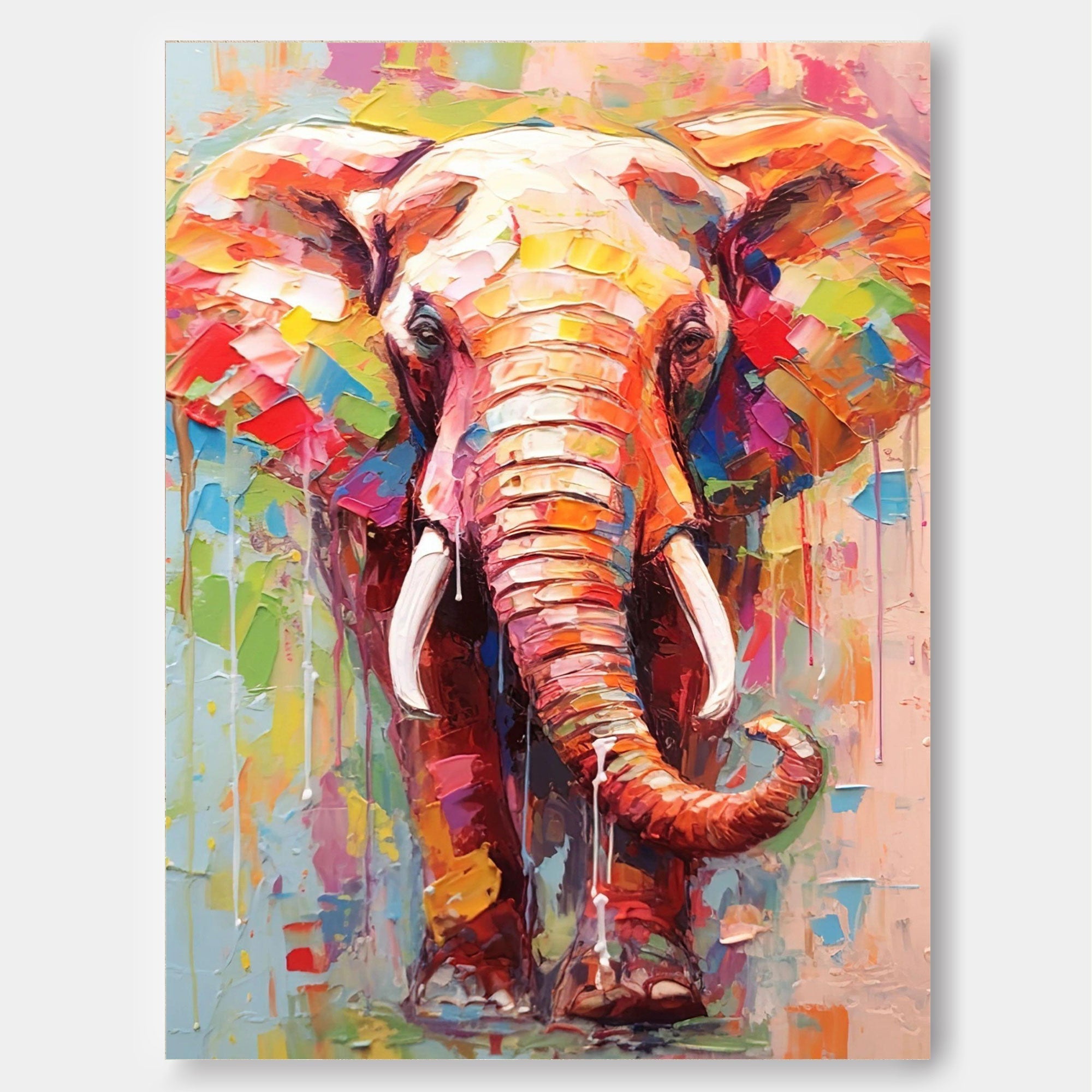 Wallart Radiant Elephant in Vivid Colors