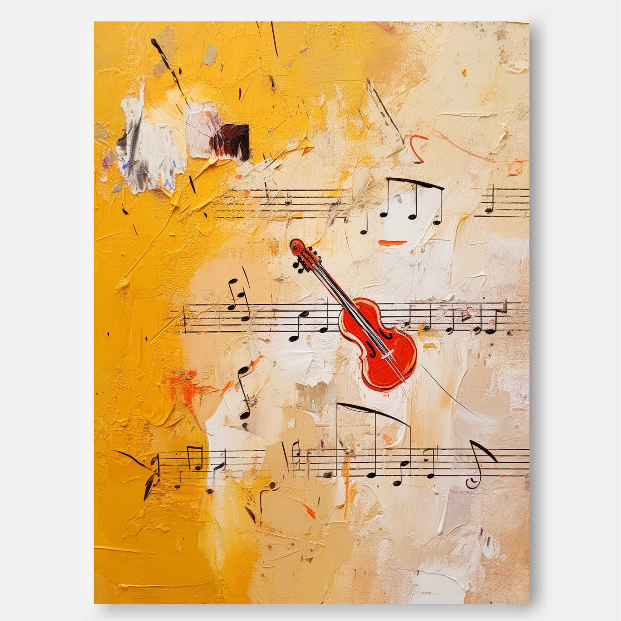 Wallart Symphony of Violin Abstract Art