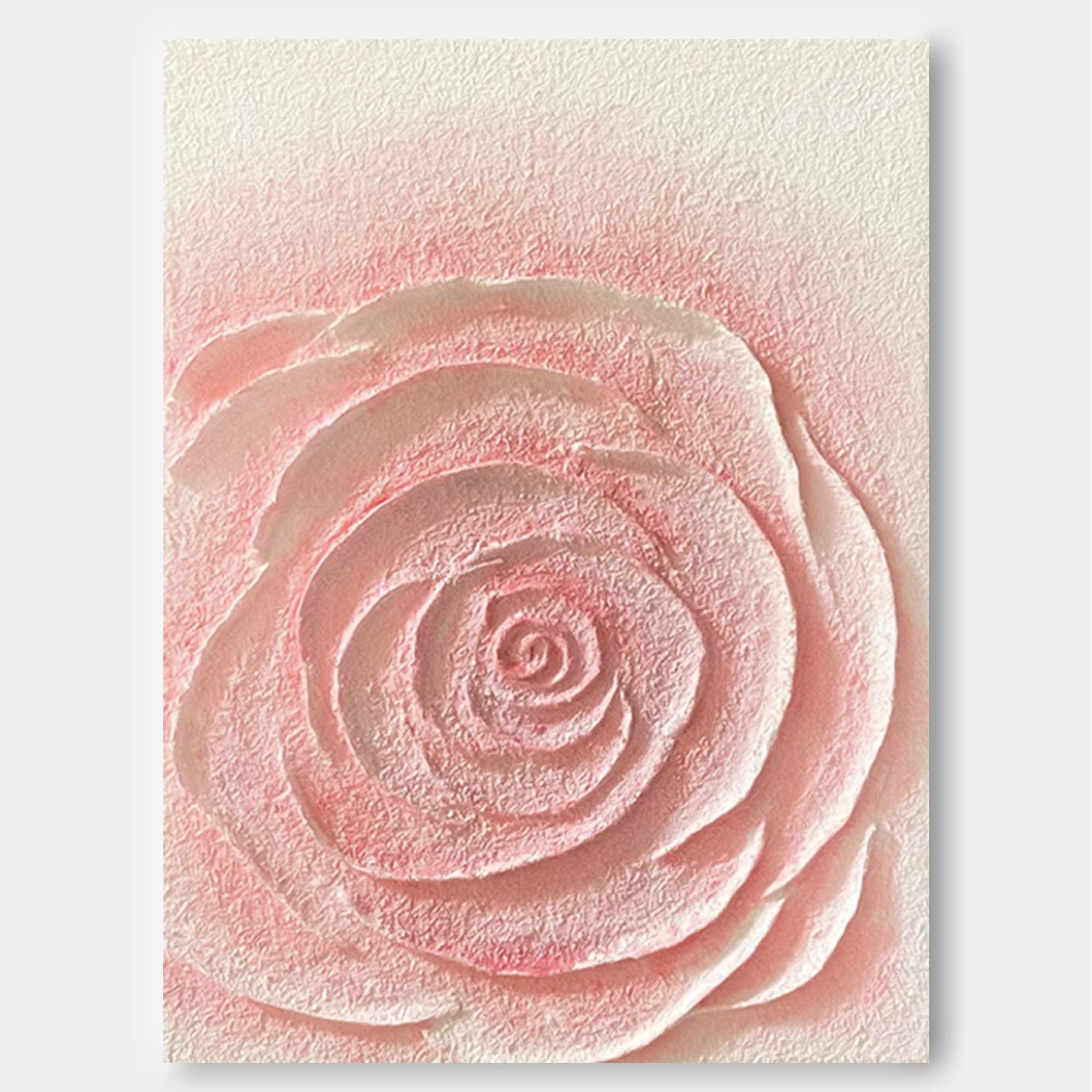 Wallart Textured Rose Floral Canvas Art