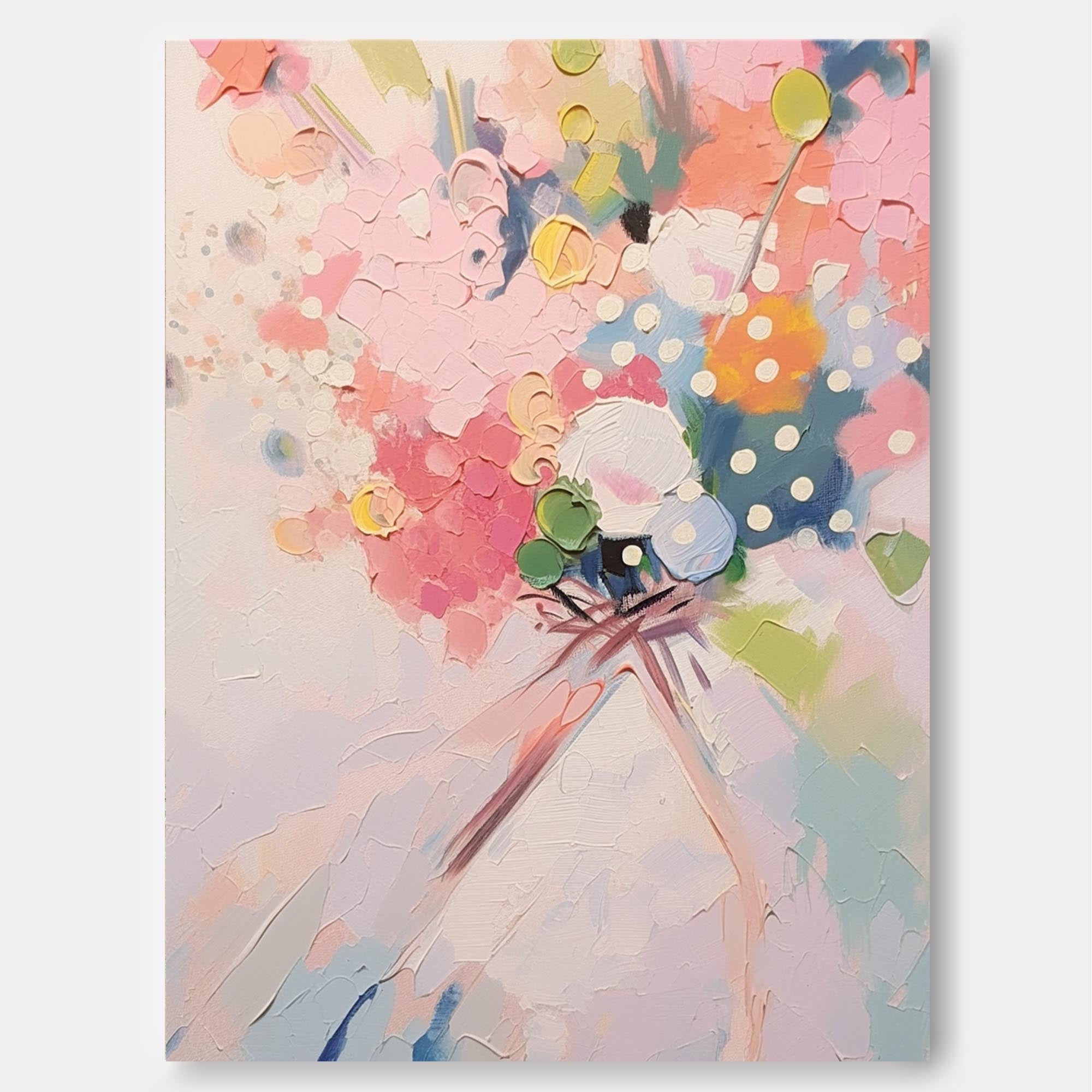 Wallart Delicate Pastel Floral Bouquet