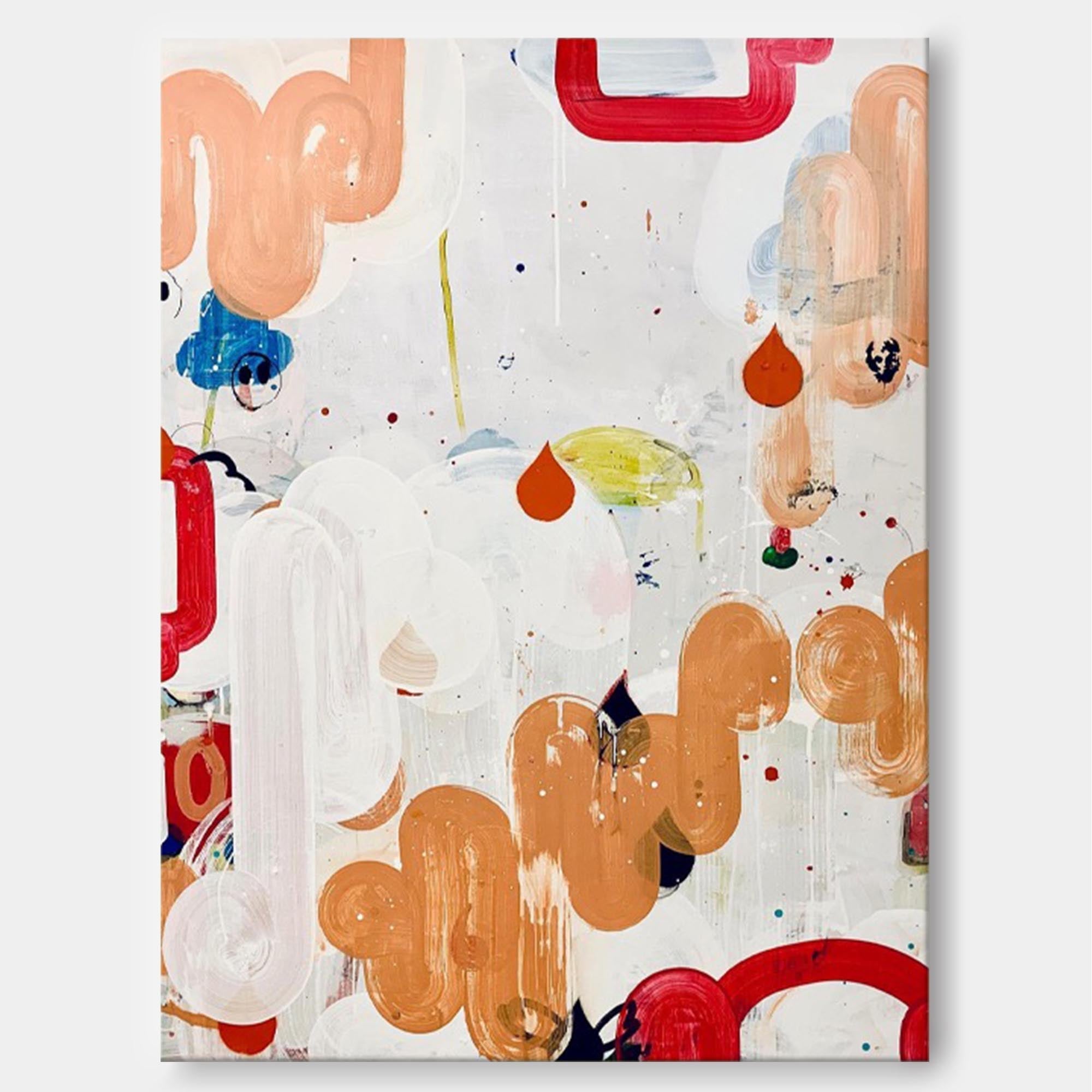 Wallart Playful Abstract Shapes Canvas Art