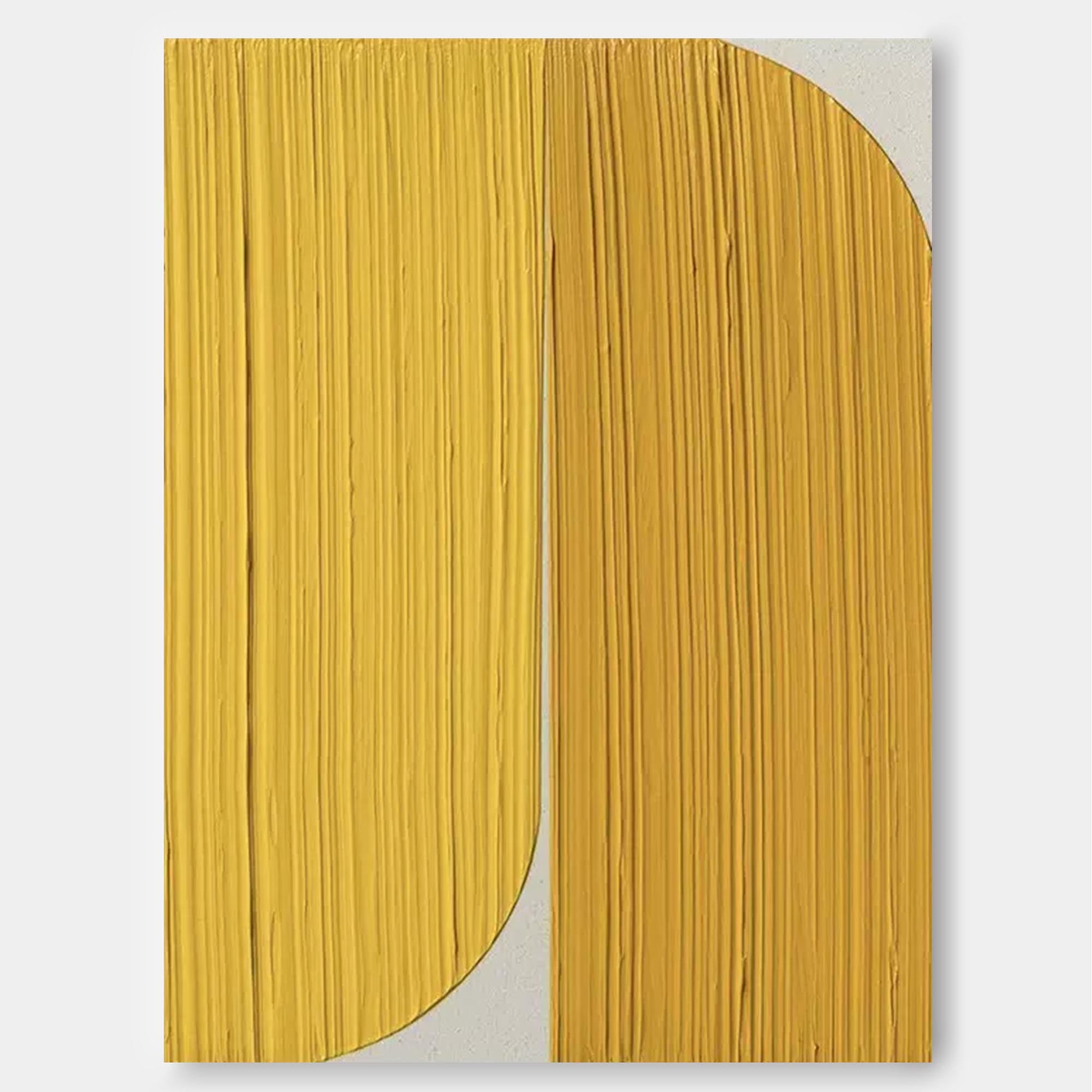 Wallart Golden Curved Minimalist Abstract