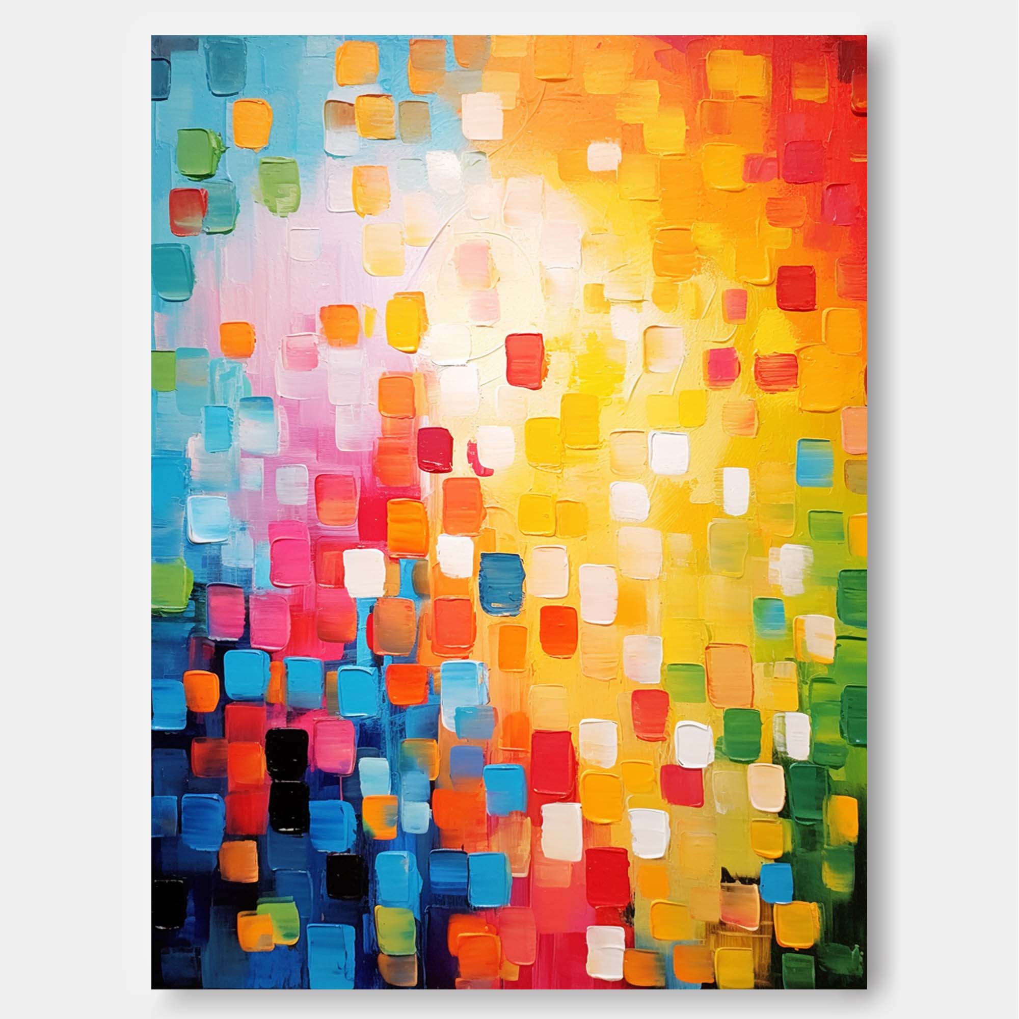 Wallart Vivid Mosaic Color Burst Canvas