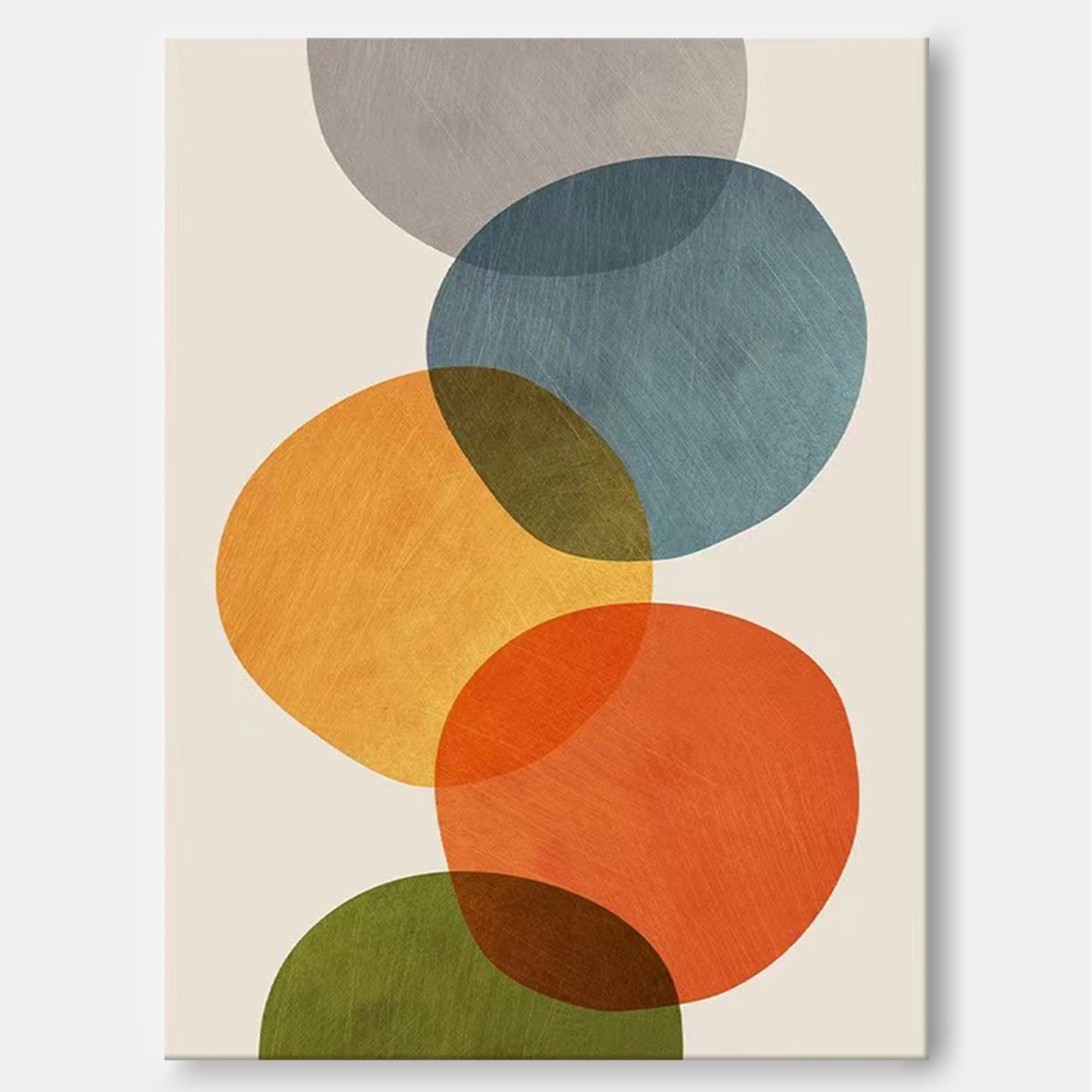 Wallart Overlapping Shapes: Earthy Abstract Flow