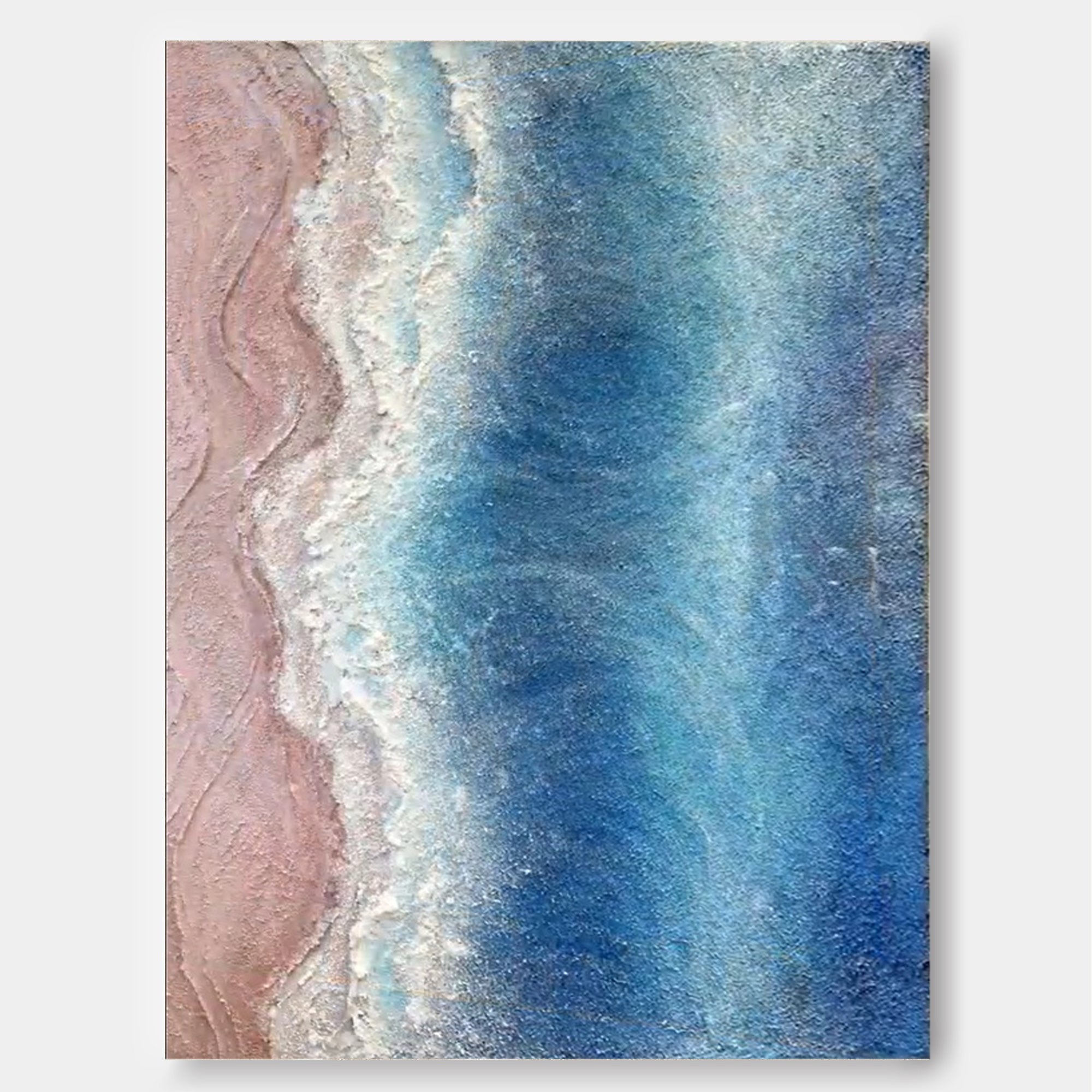 Wallart Textured Aerial Coastal Abstract Art