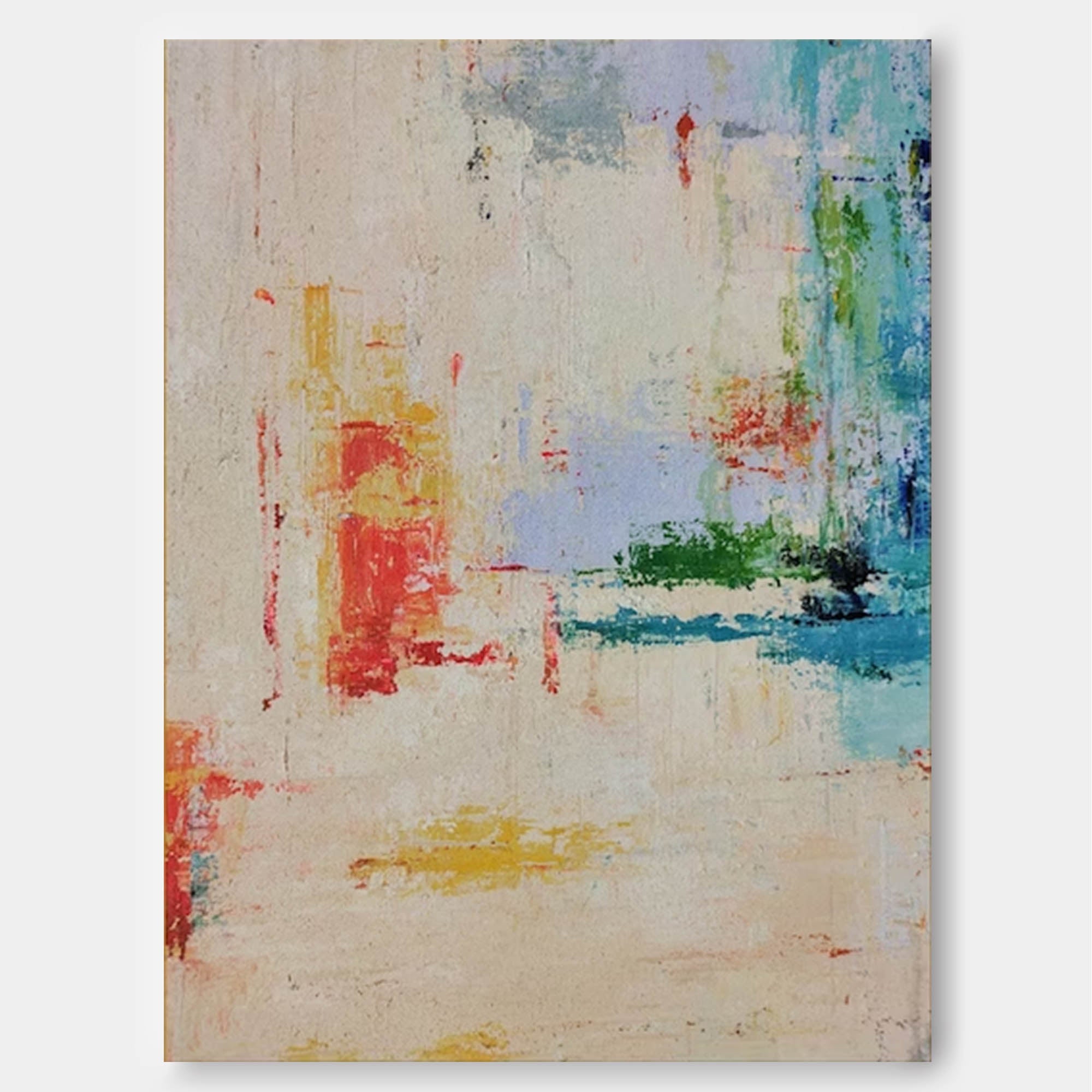 Wallart Soft Colorful Abstract Canvas Art