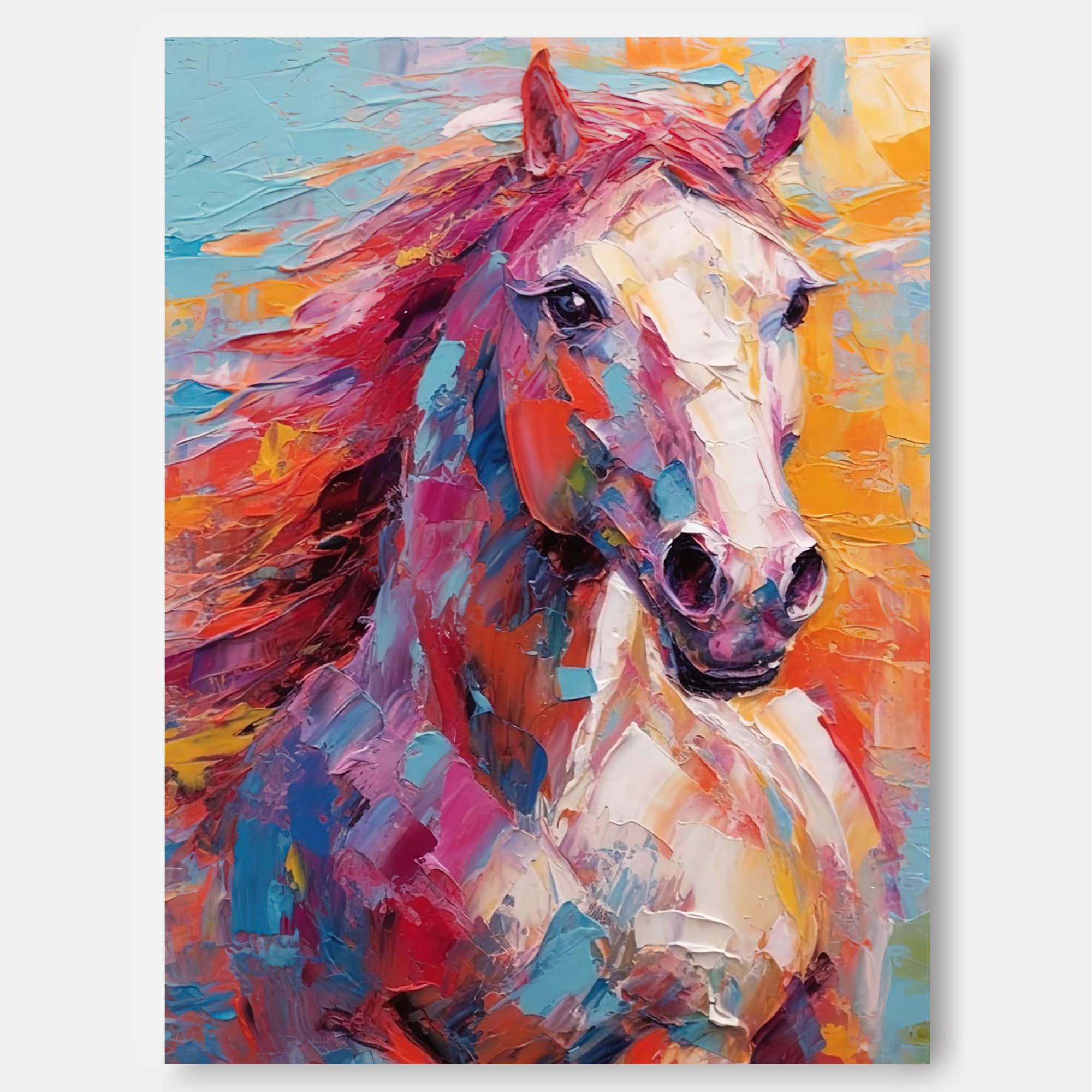 Wallart Radiant Horse in Vibrant Colors