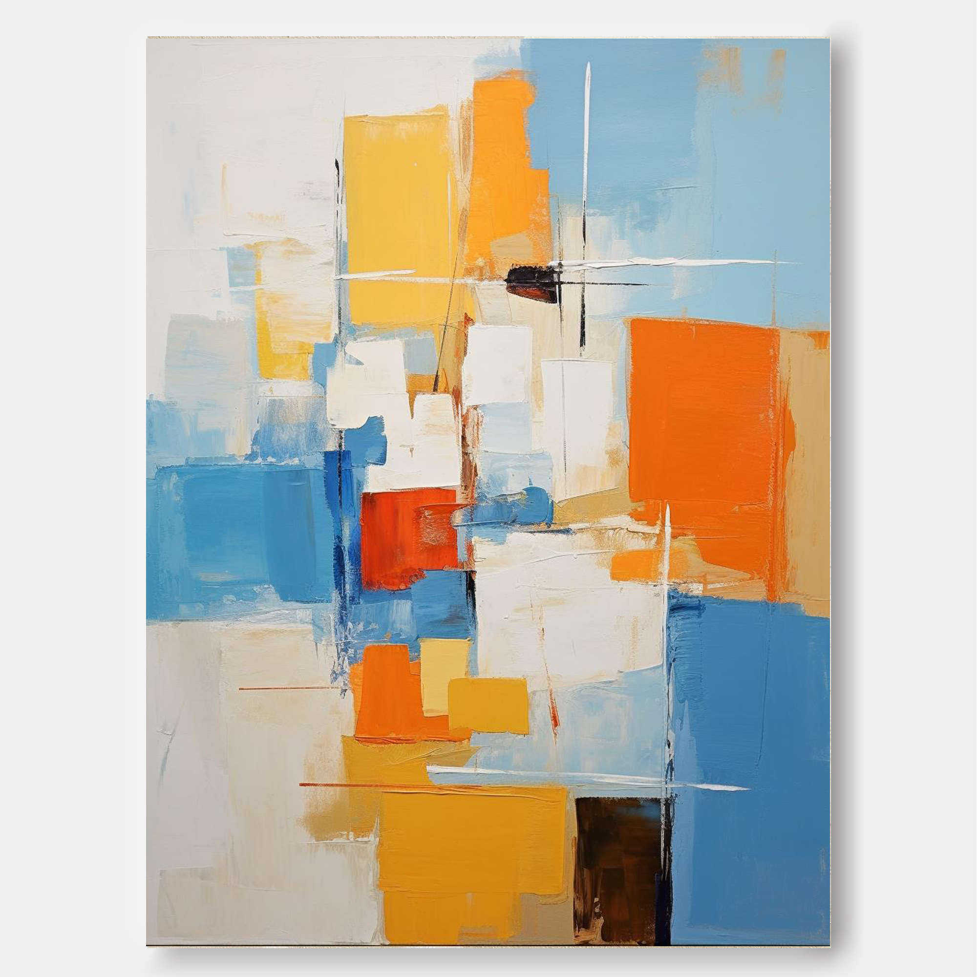 Wallart Geometric Energy: Bold Abstract Blocks