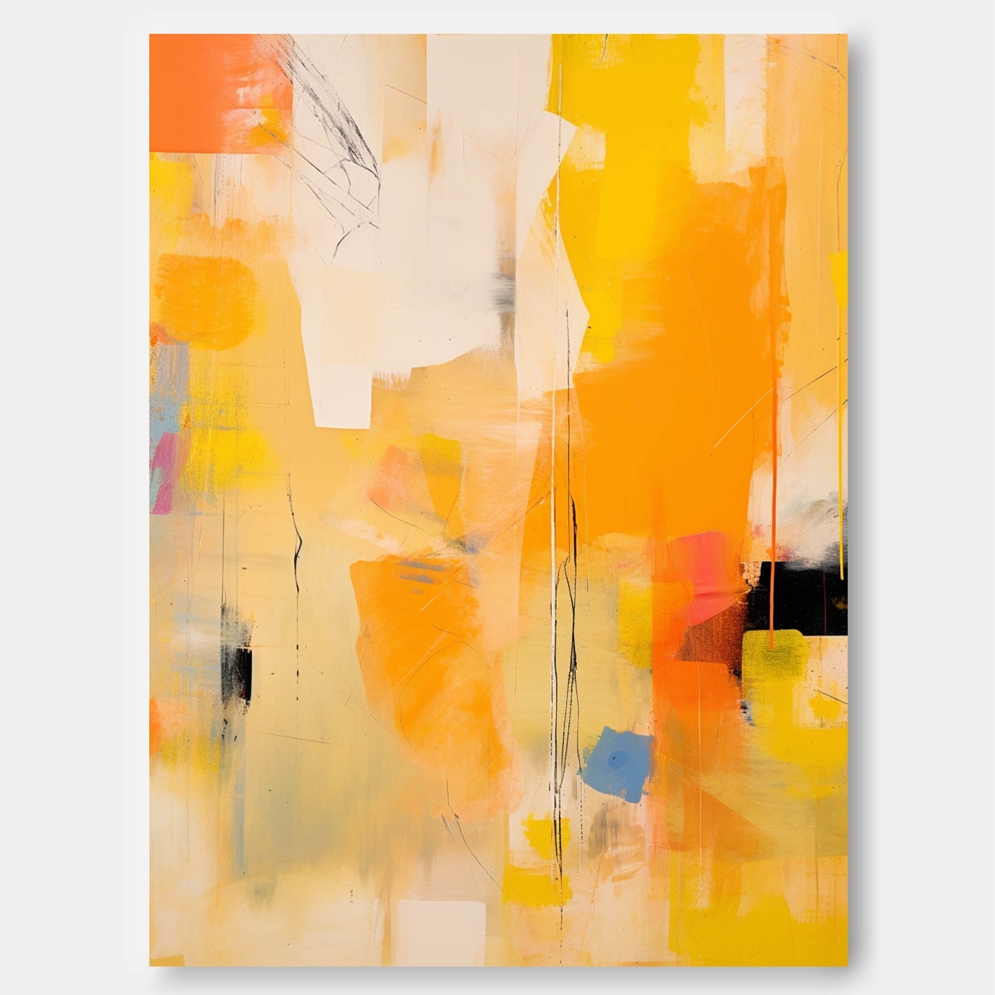 Wallart Golden Glow in Abstract Harmony