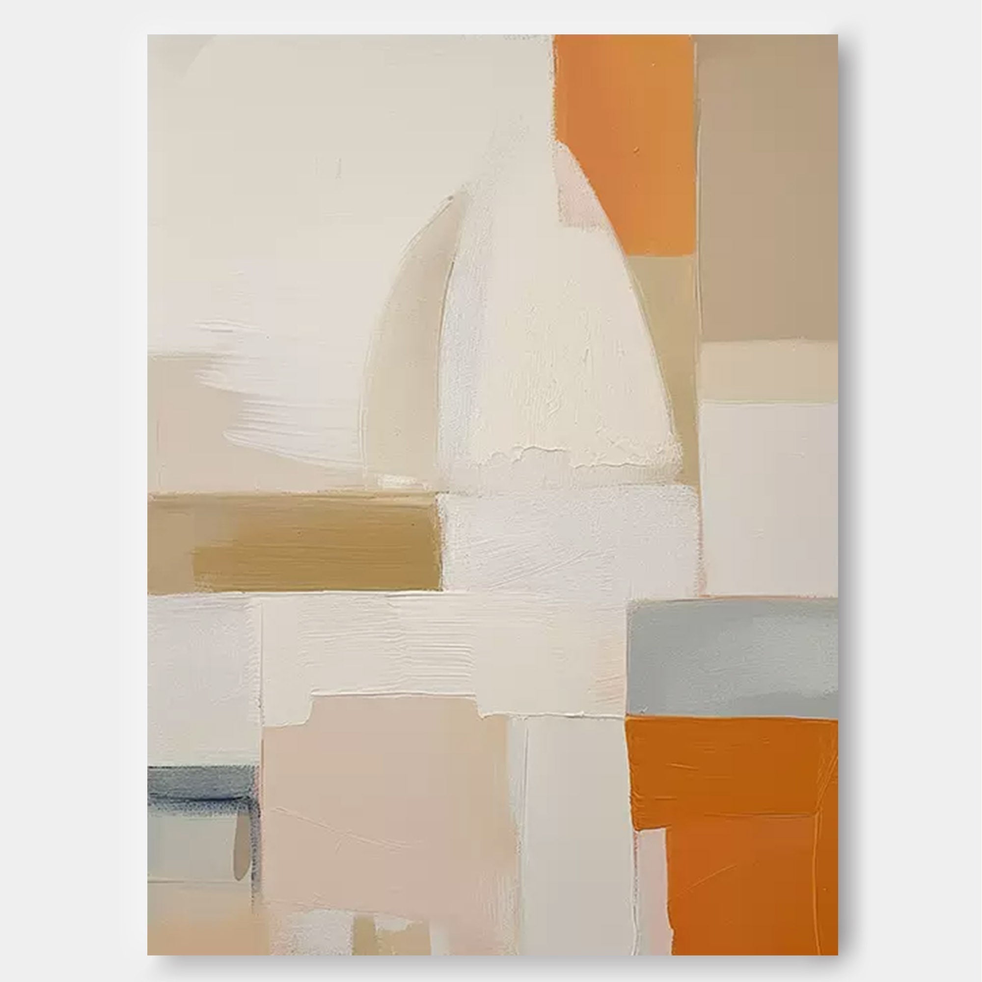 Wallart Warm Minimalist Geometric Abstract