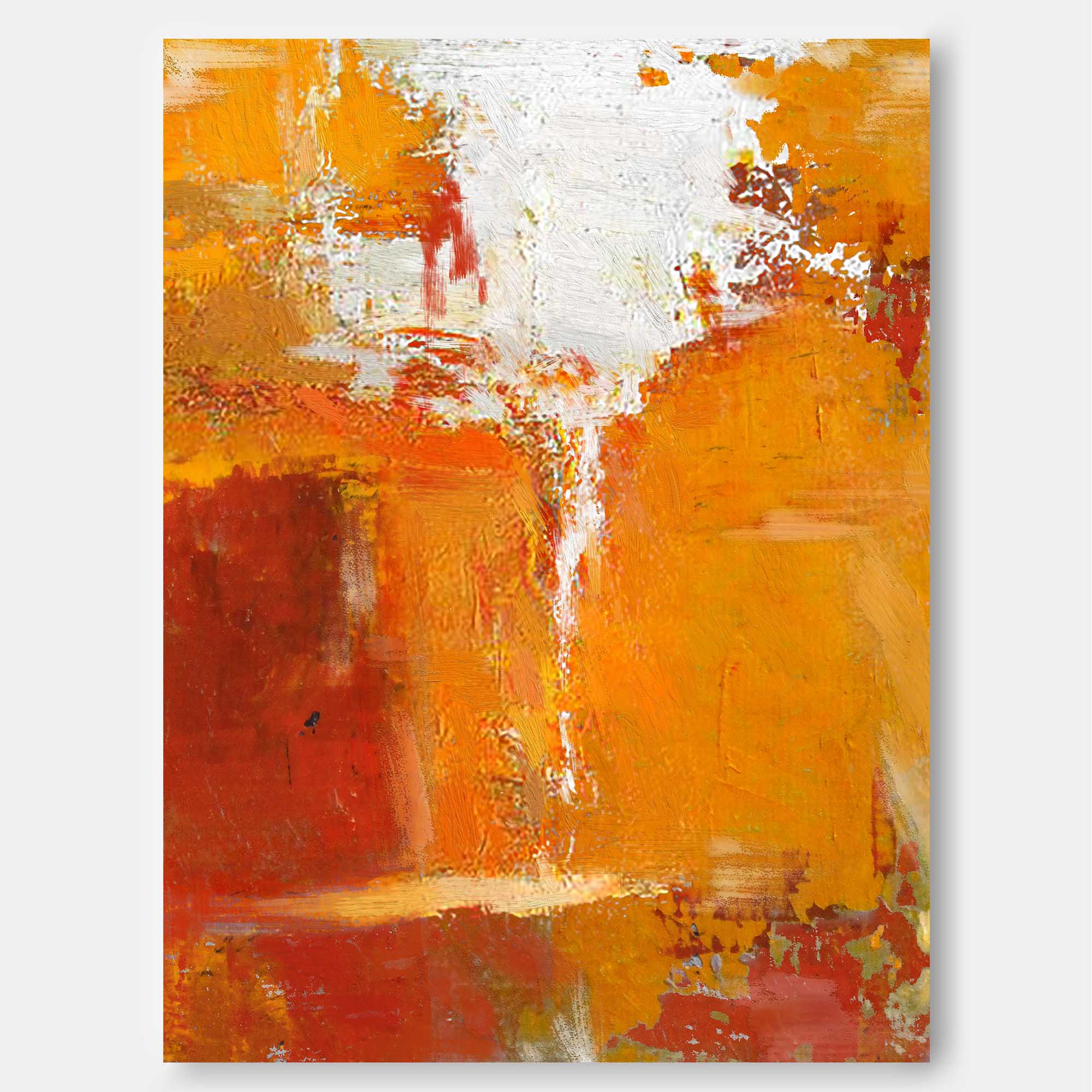 Wallart Fiery Sunset Abstract Canvas Art