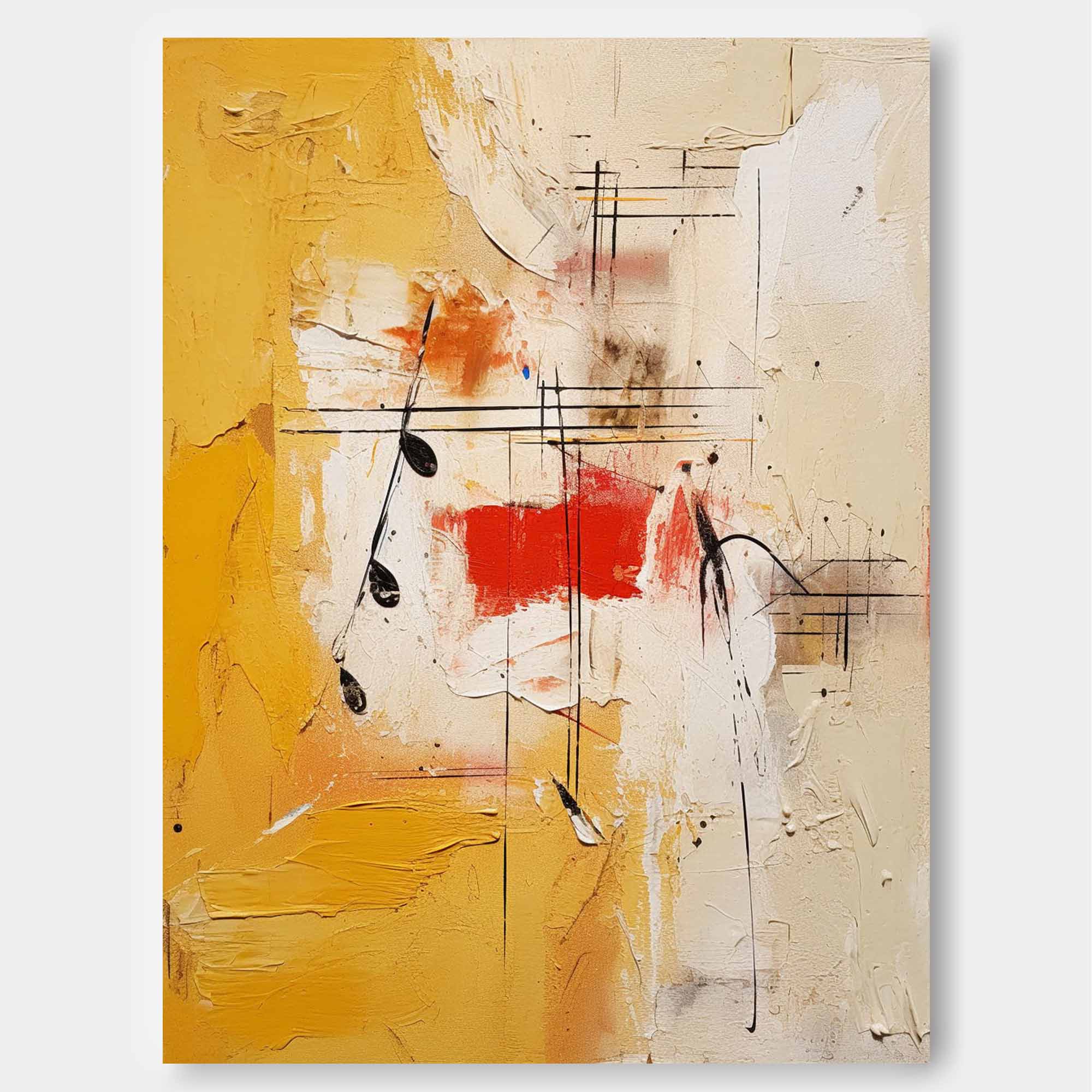 Wallart Abstract Musical Harmony Canvas