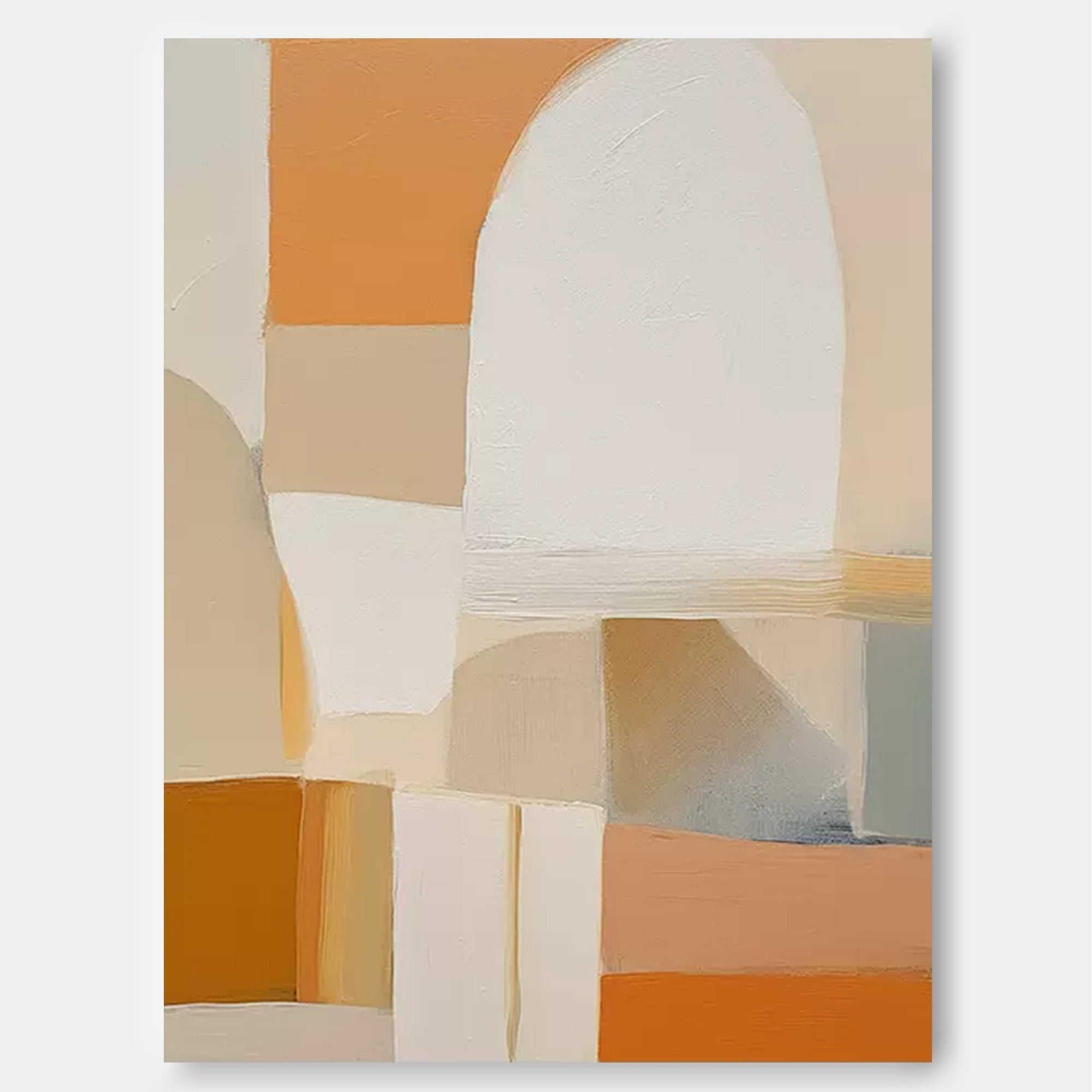 Wallart Soft Curves and Warm Hues Abstract Art